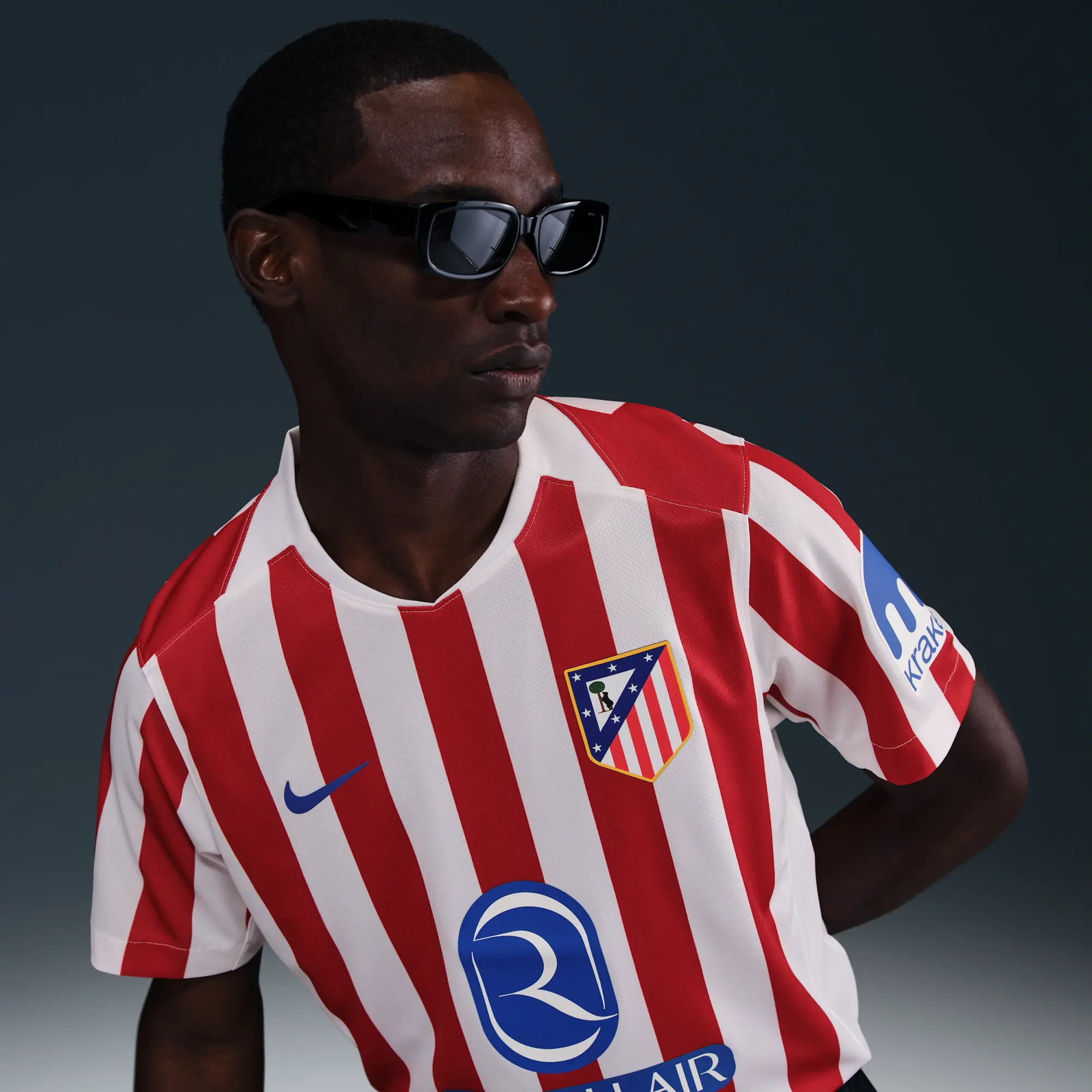 Atlético Madrid 2025/26 Stadium Home Men's Nike Dri-FIT Football Replica Shirt - Red - Recycled Polyester