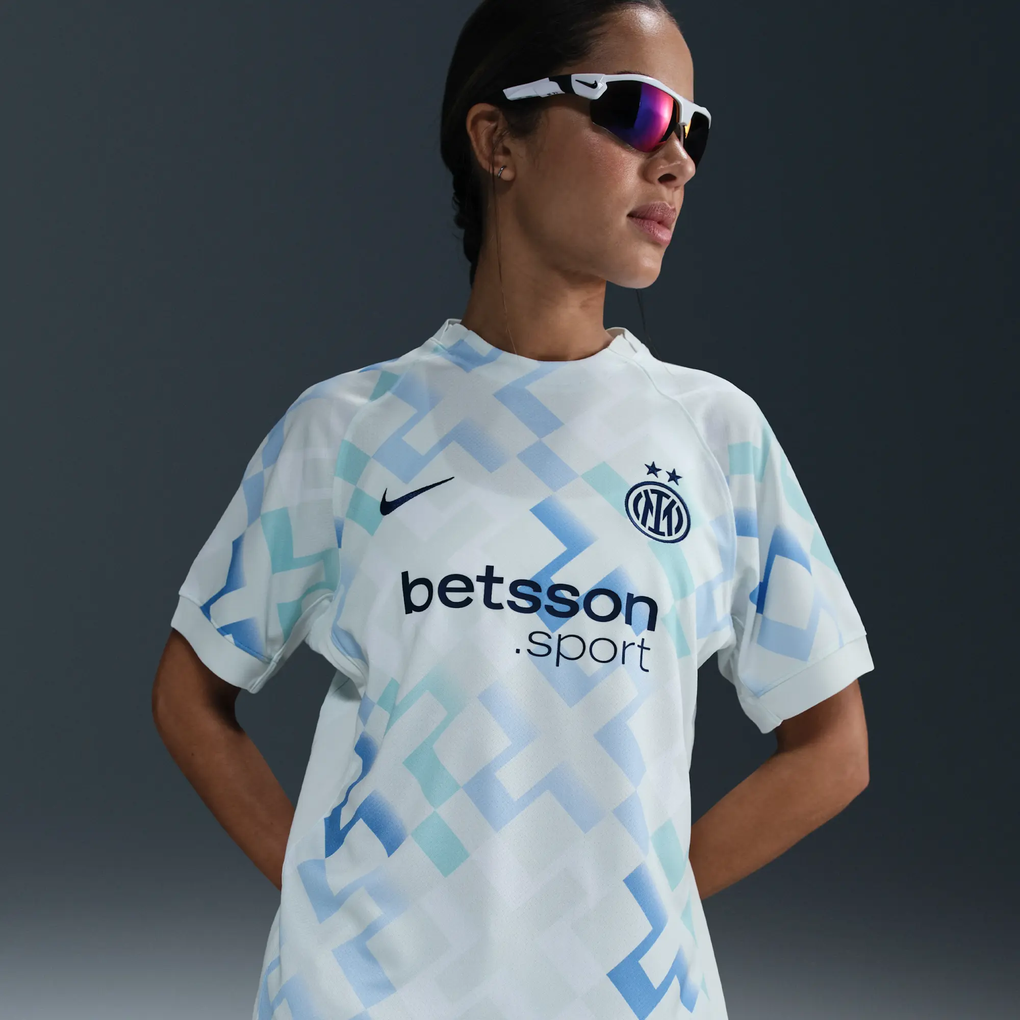 Inter Milan 2025/26 Stadium Away Women's Nike Dri-FIT Football Replica Shirt - Blue - Sustainable Materials