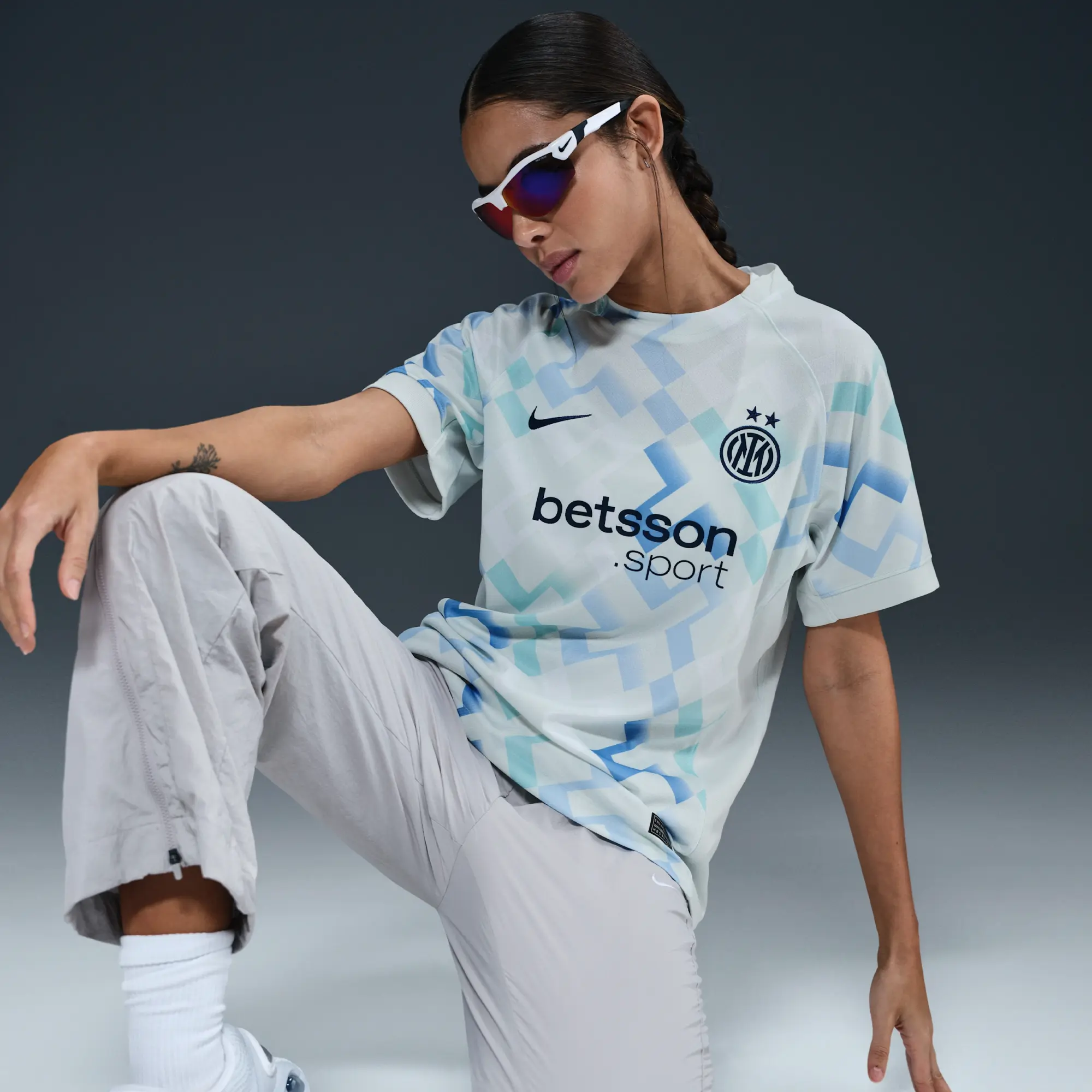 Inter Milan 2025/26 Stadium Away Women's Nike Dri-FIT Football Replica Shirt - Blue - Sustainable Materials