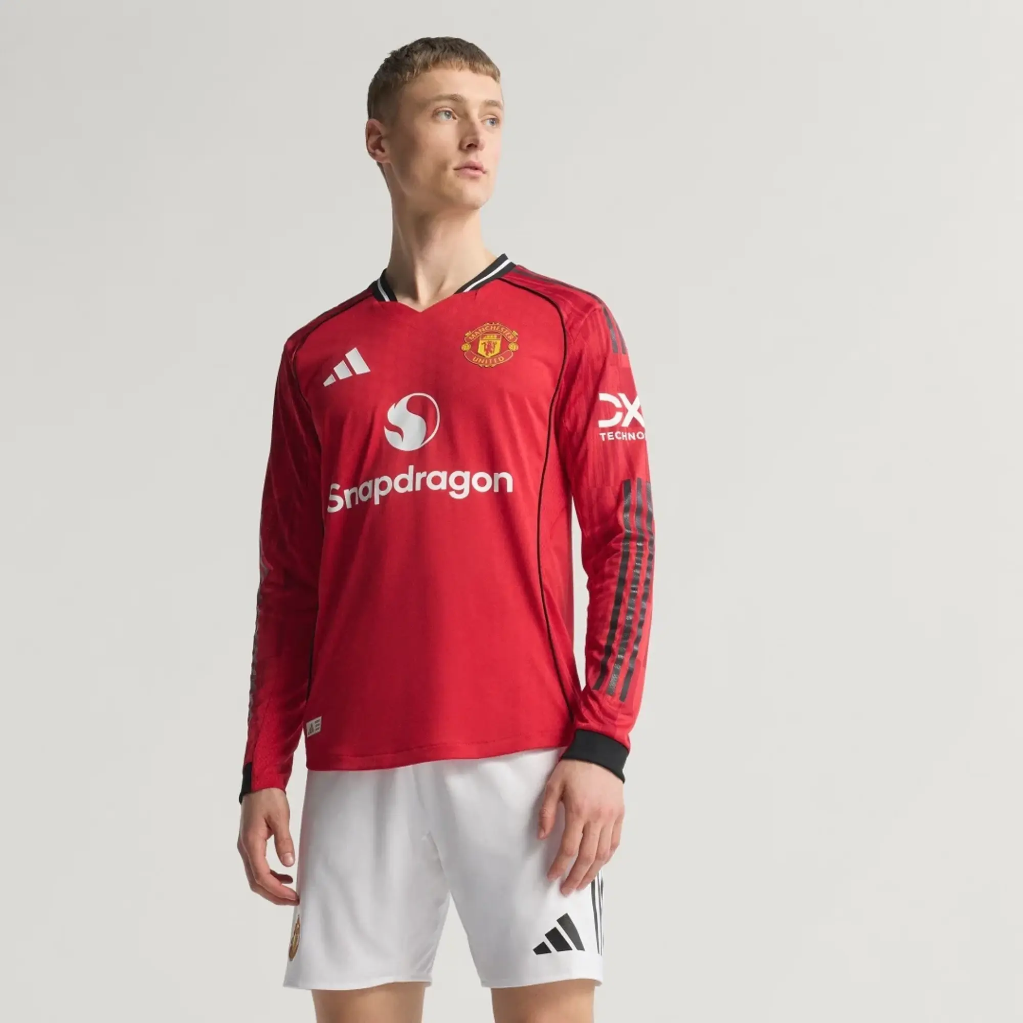 adidas Manchester United 25/26 Long Sleeve Home Authentic Jersey