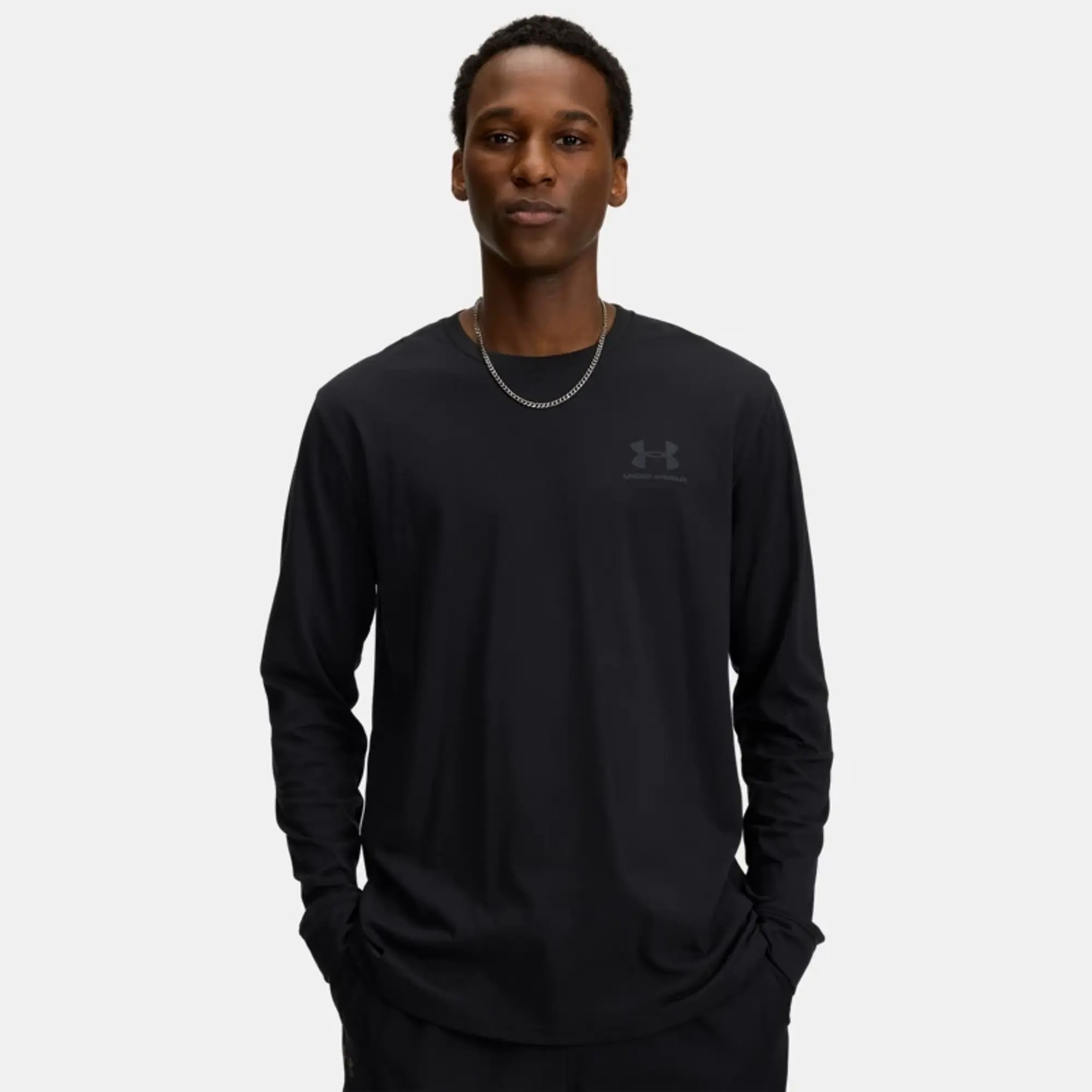 Under Armour  Left Chest Men's Long Sleeve Black / Pitch Gray L