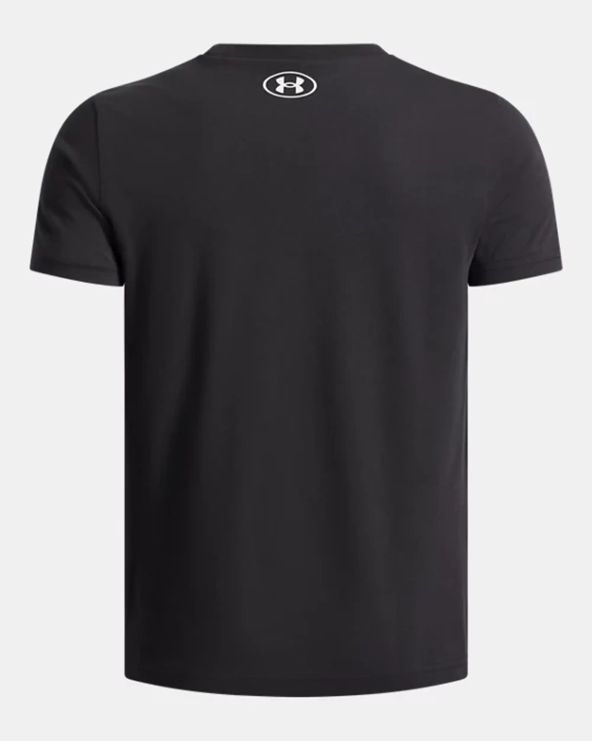 Under Armour  Overlay Wordmark Boys' Short Sleeve Black / White YLG (59 - 63 in)