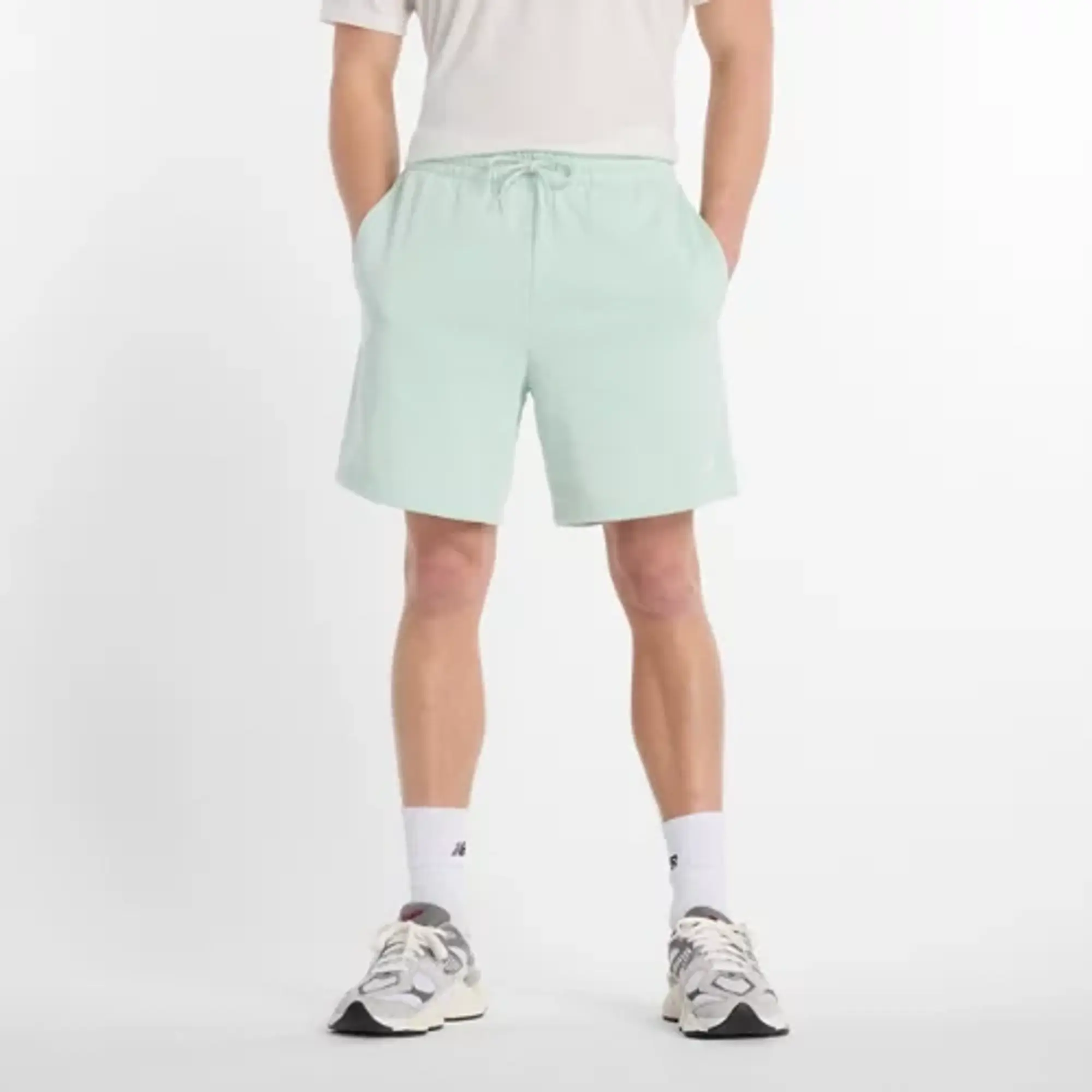 New Balance Men's Sport Essentials French Terry Short 7" in Green Cotton