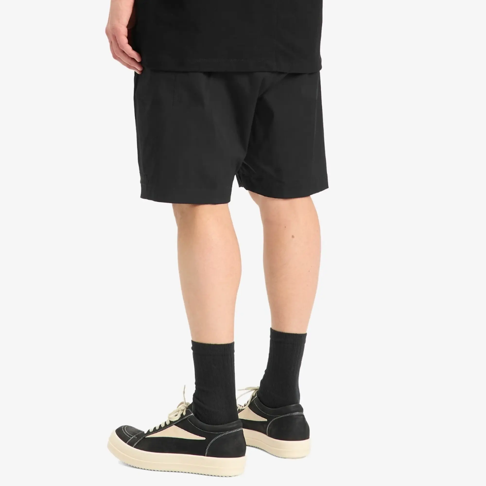 Rick Owens Men's Heavy Cotton Poplin Bauhaus Bela Shorts Black