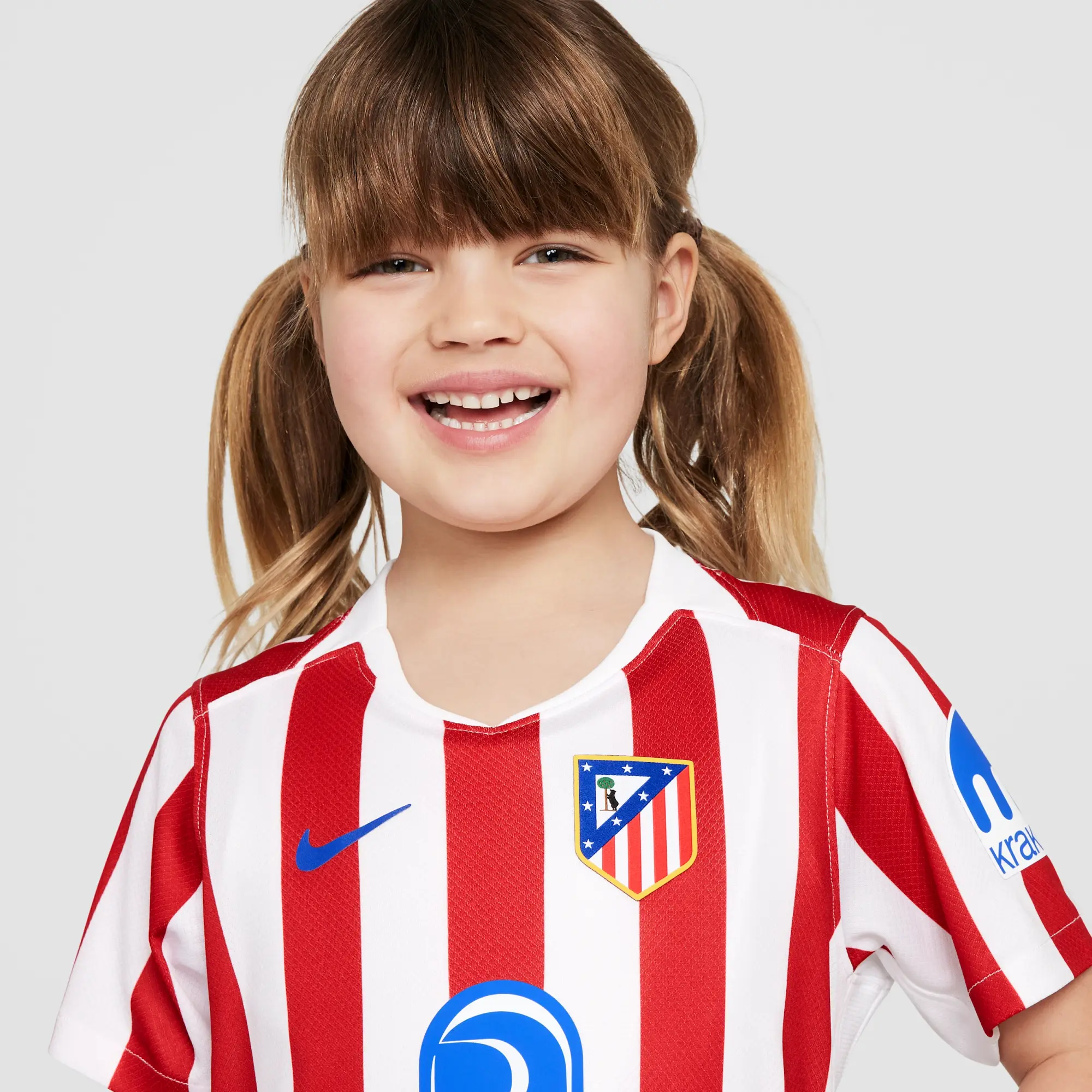Atlético Madrid 2025/26 Stadium Home Little Kids' Nike Soccer Replica 3-Piece Kit - Red - Recycled Polyester