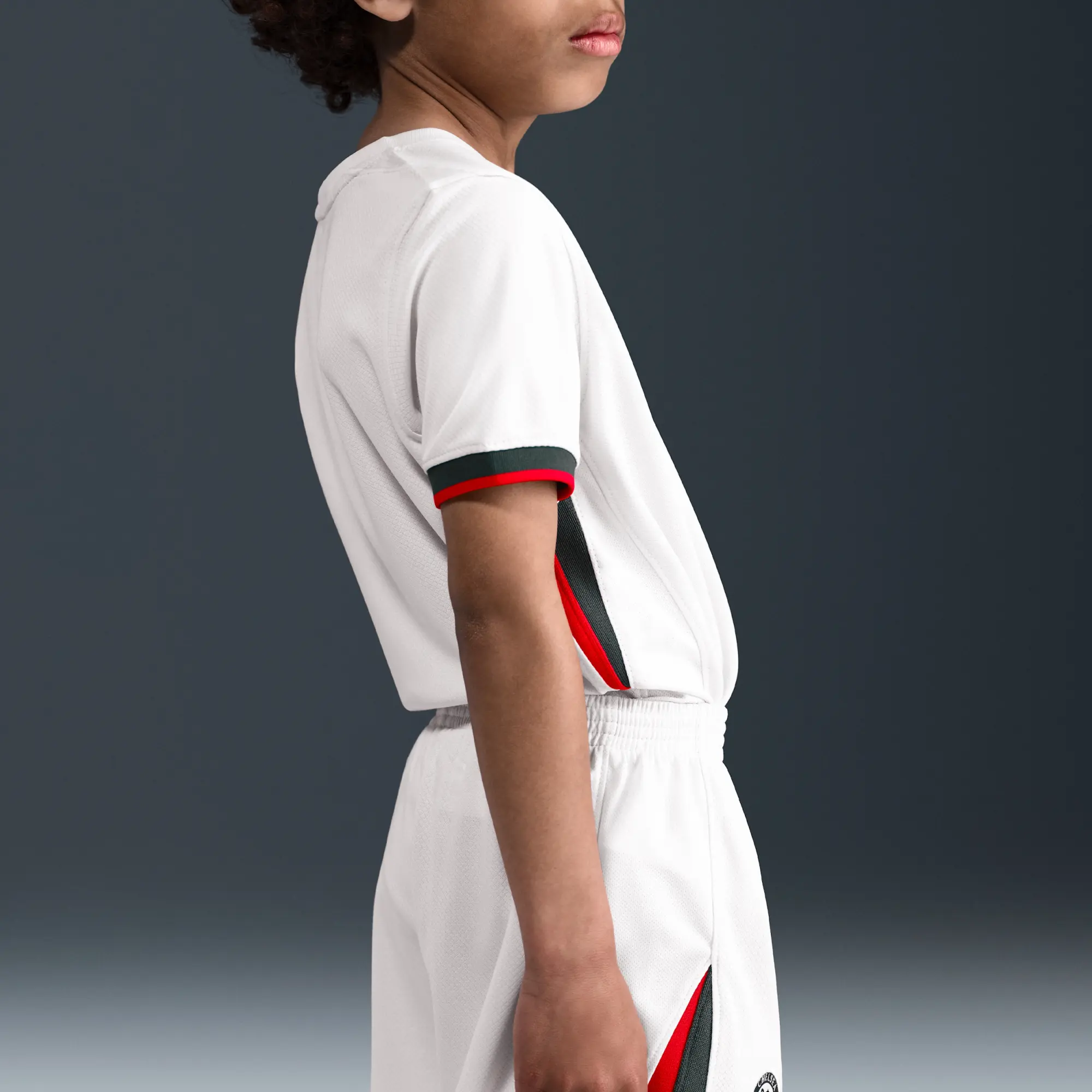 Chelsea FC 2025/26 Stadium Away Little Kids' Nike Soccer Replica 3-Piece Kit - Grey - Recycled Polyester
