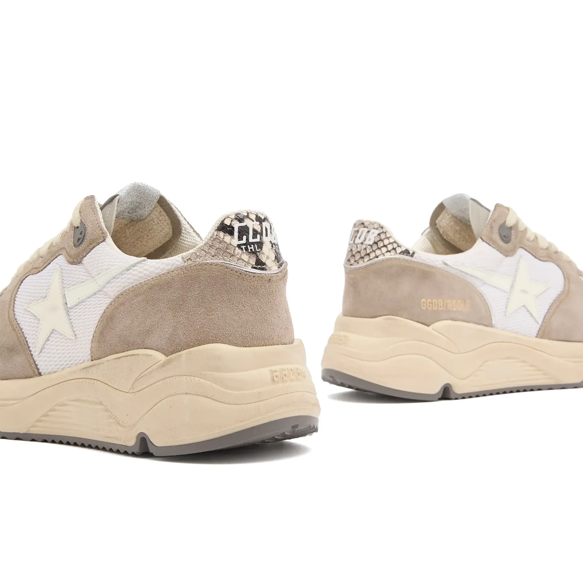 Golden Goose Women's Running Sole Optic White/Grey/Rock Phyton