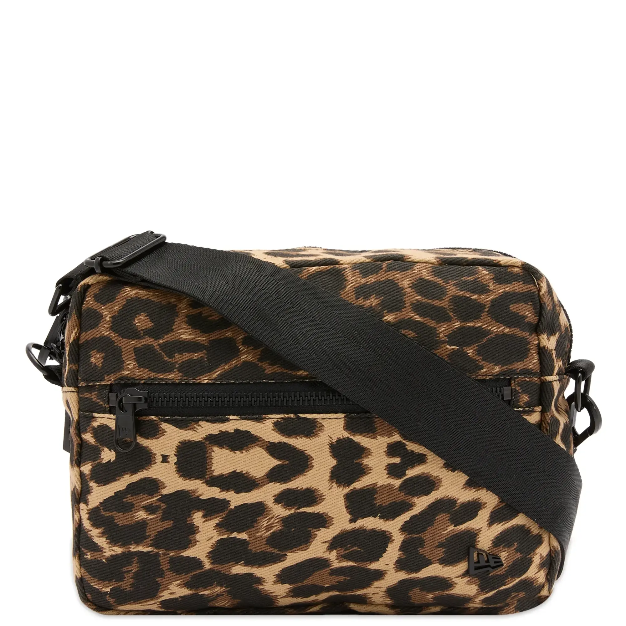 New Era Leopard Canvas Cross-Body Bag Brown