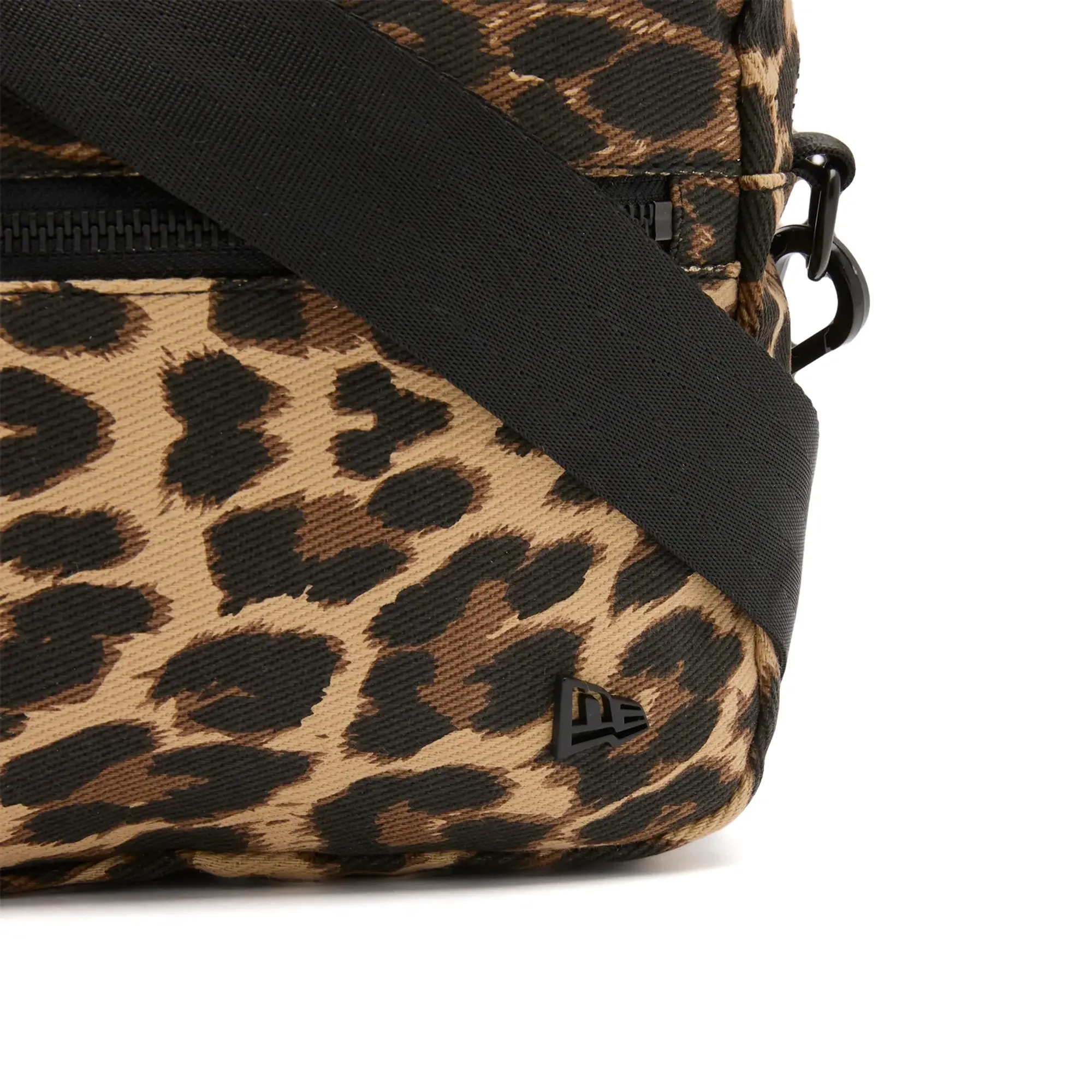 New Era Leopard Canvas Cross-Body Bag Brown