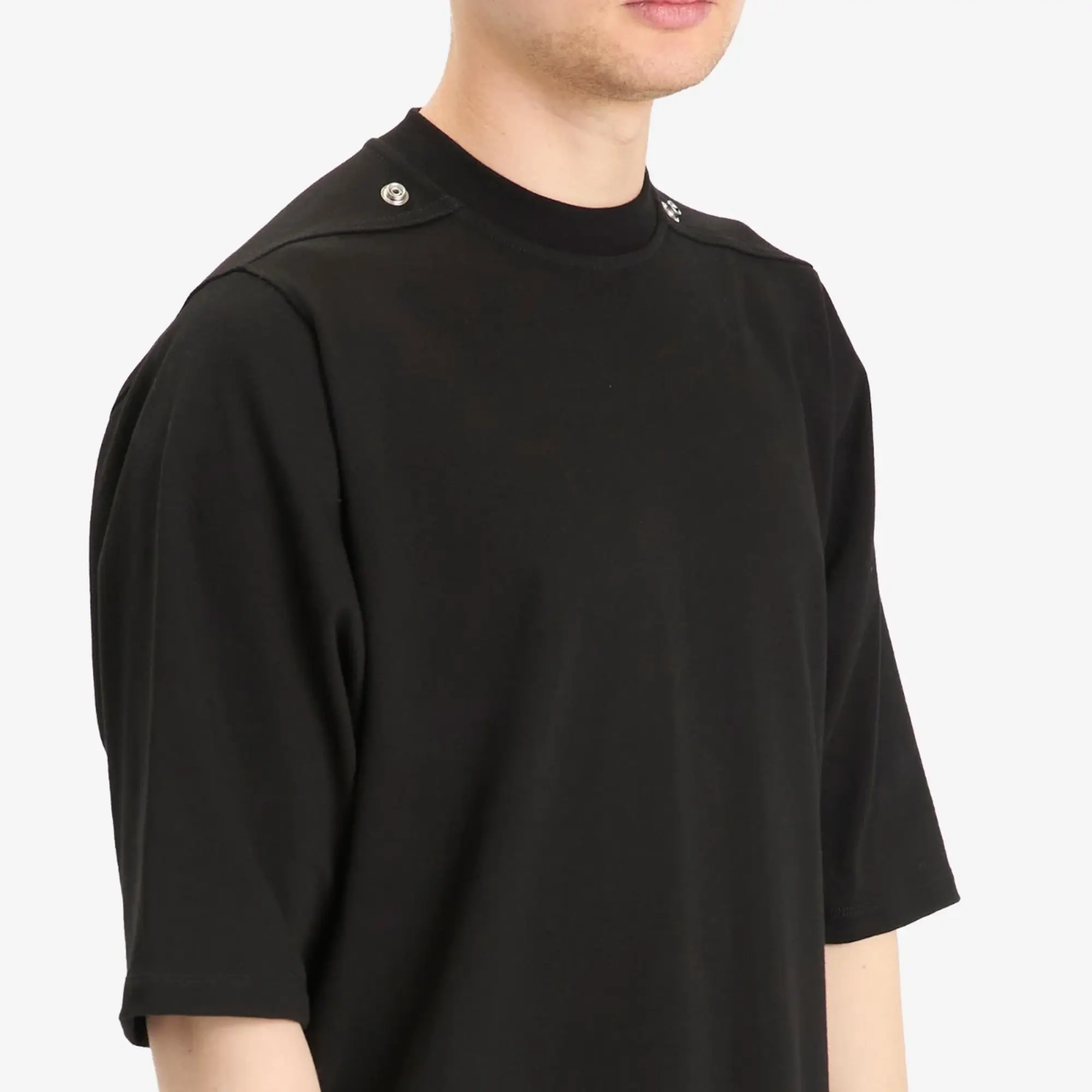 Rick Owens Men's Eyelet Jumbo T-Shirt Black