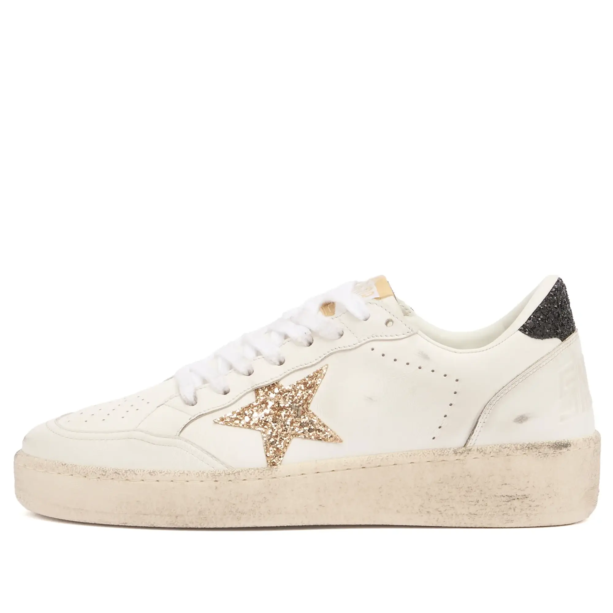 Golden Goose Women's Ballstar Sneaker White/Gold/Blac