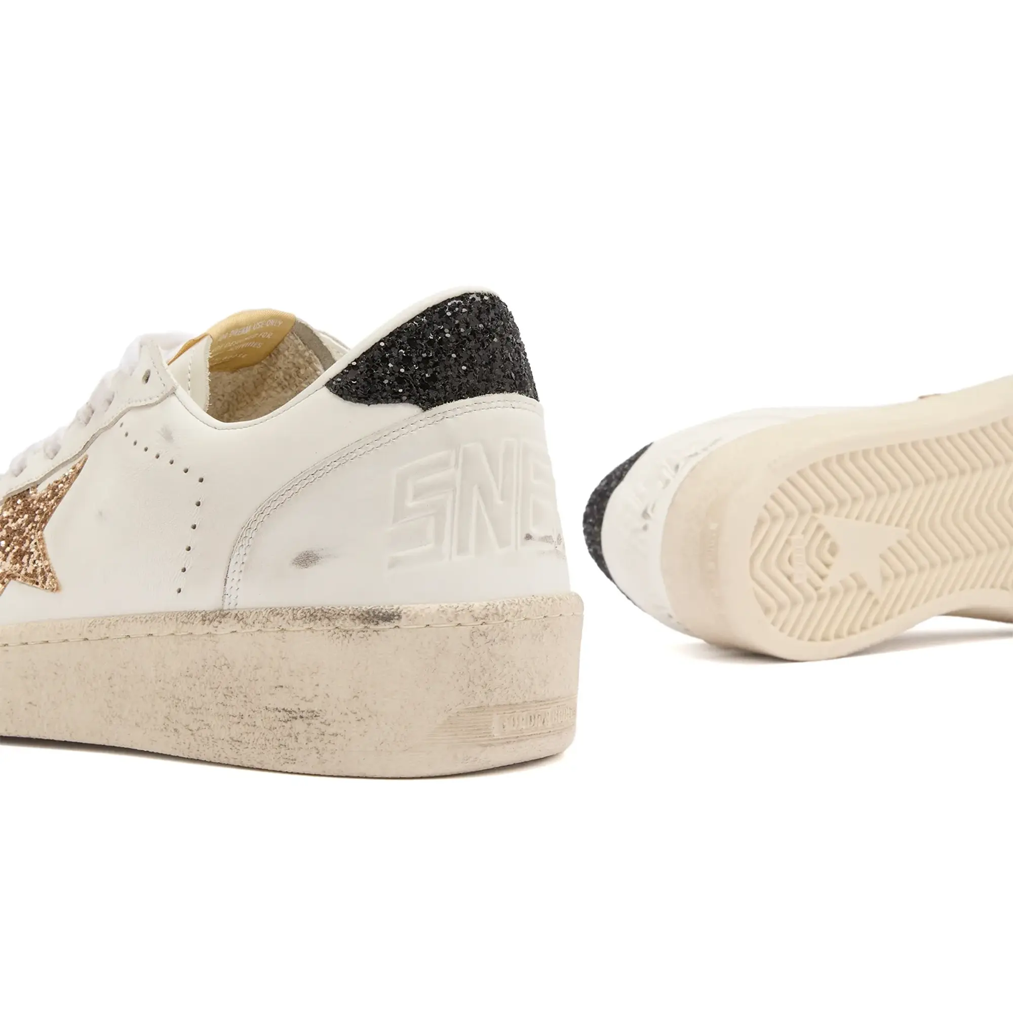 Golden Goose Women's Ballstar Sneaker White/Gold/Blac