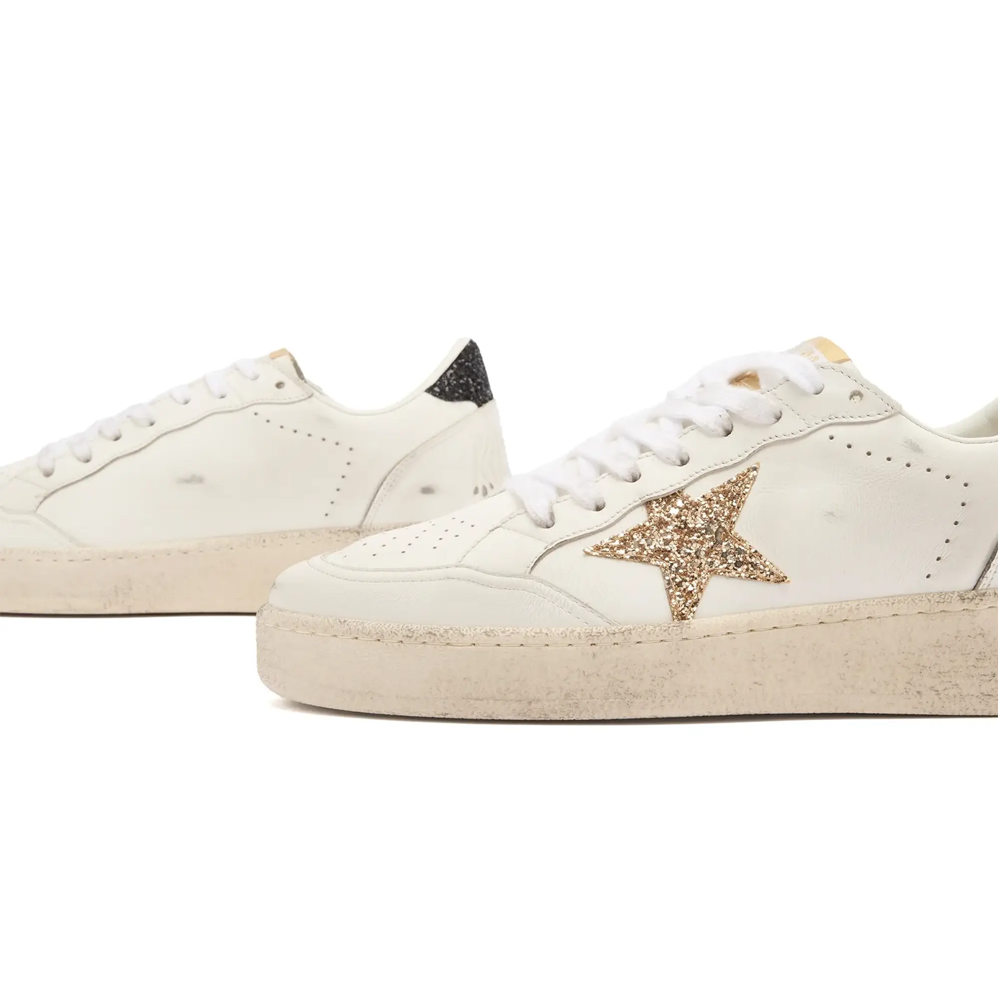Golden Goose Women's Ballstar Sneaker White/Gold/Blac