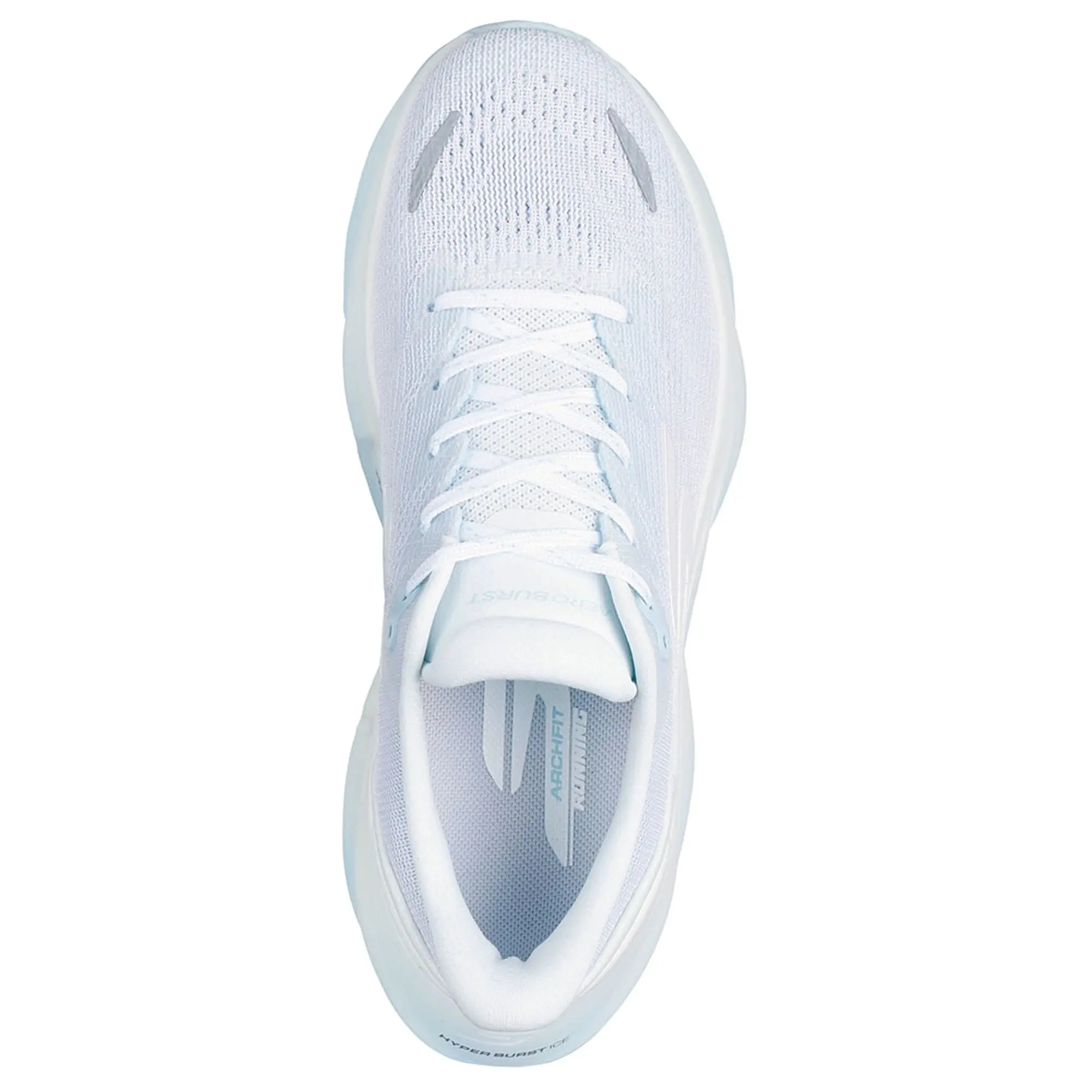 Skechers Women's Aero Burst Sneaker in White/Light Blue