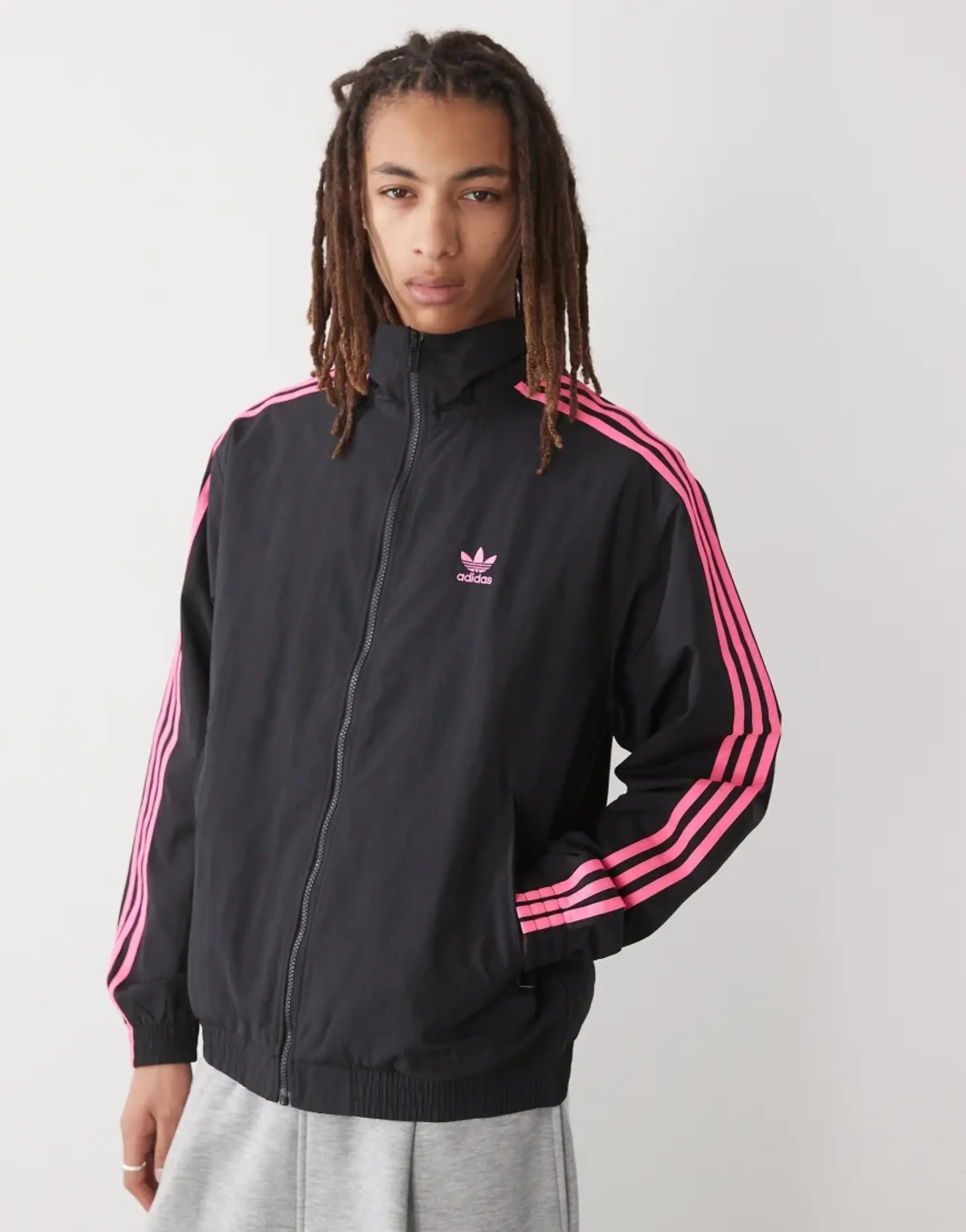 Jacket Adidas Adicolor Woven Firebird Track Top Black/ Lucid Pink S