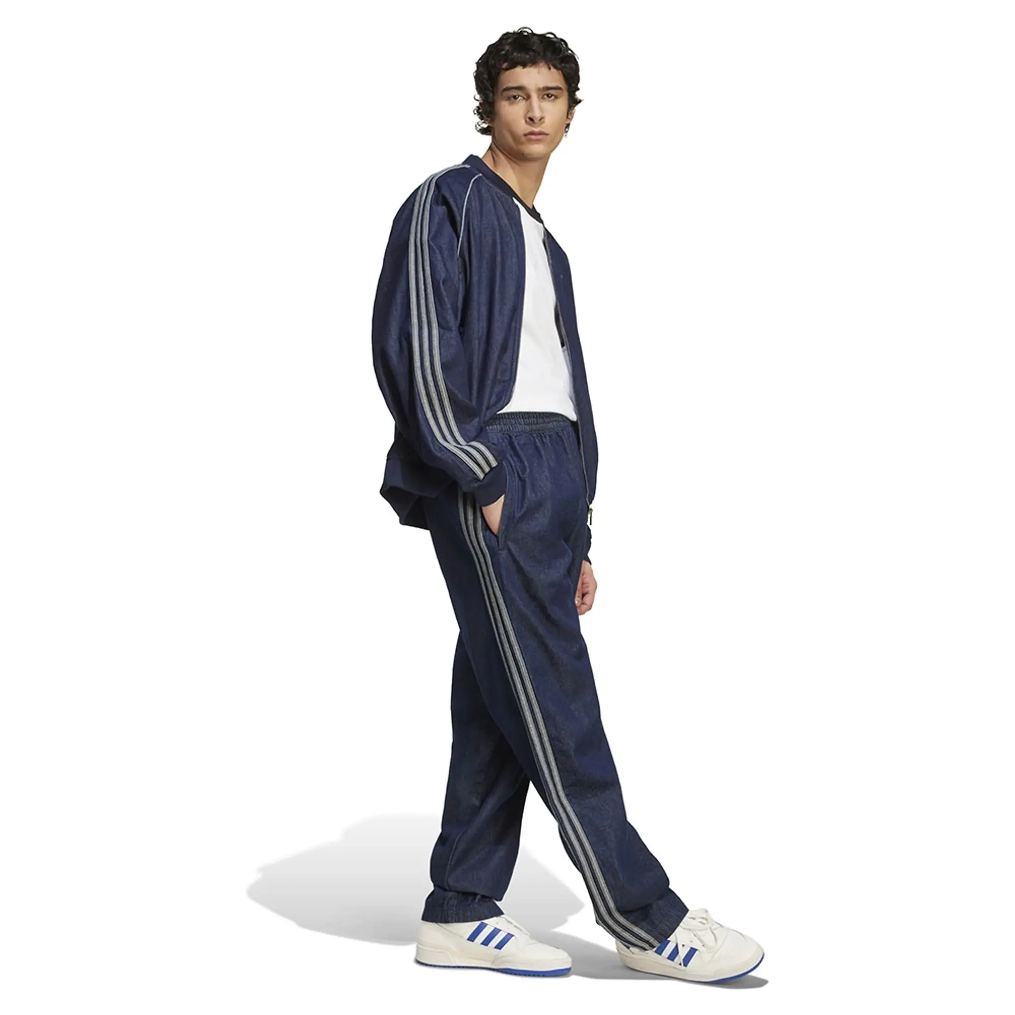 Pants Adidas Adicolor Loose Trackpant Denim Stone Indigo Denim/ Black S
