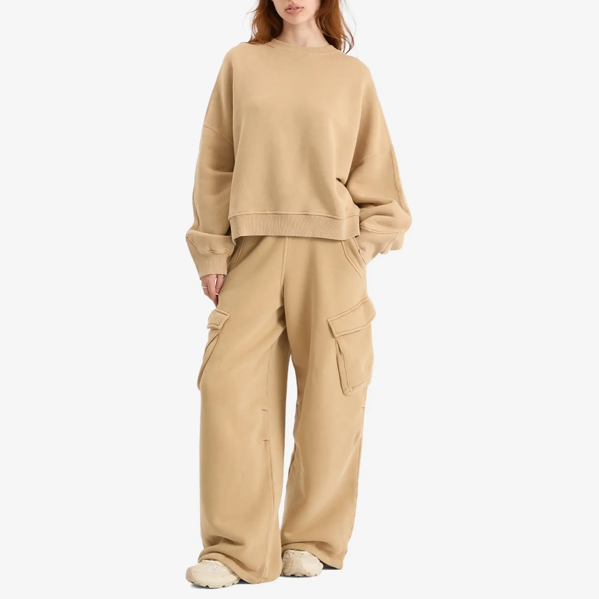 Represent Women's Initial V Notch Sweatshirt Iced Coffee