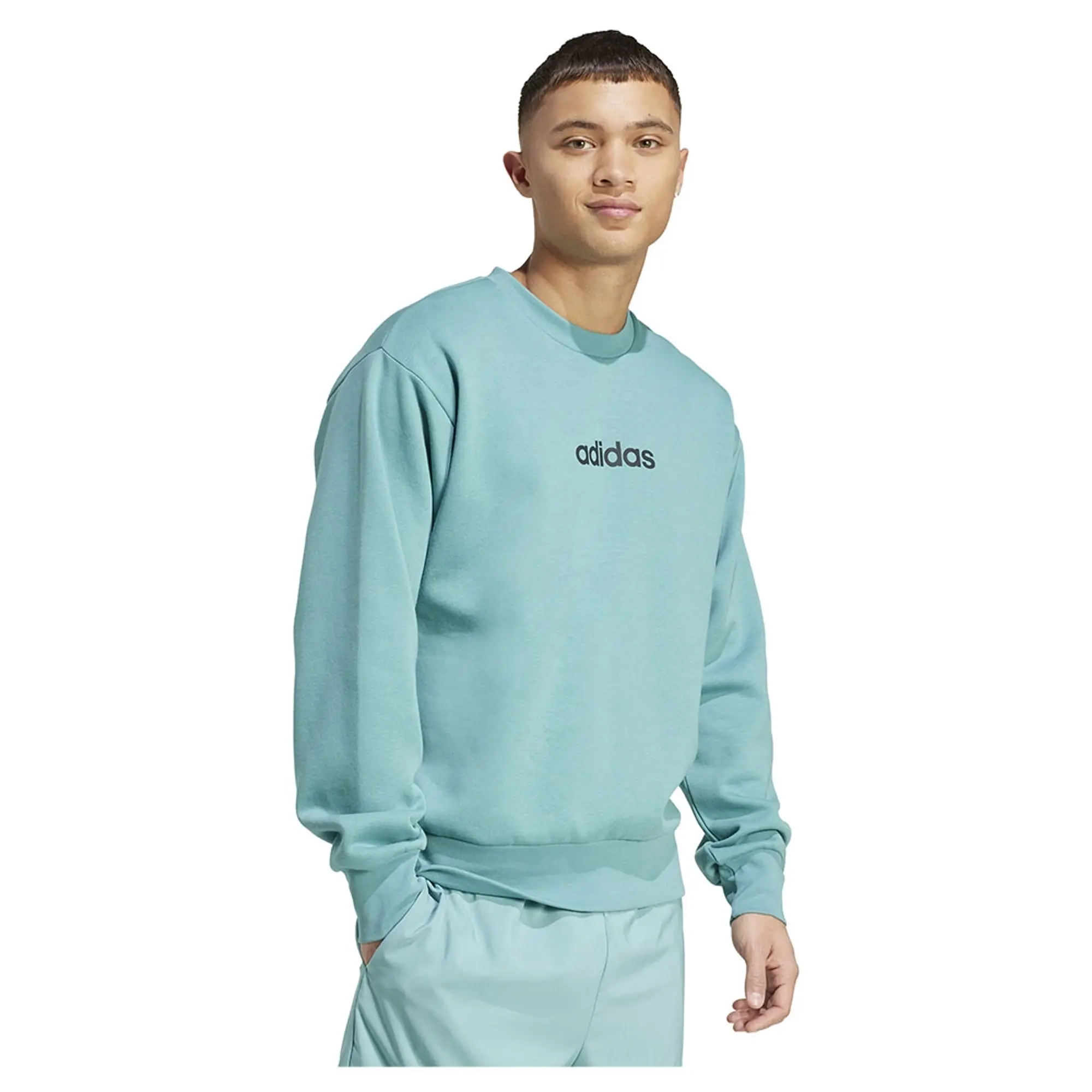 Adidas Essentials Linear Fleece Sweatshirt