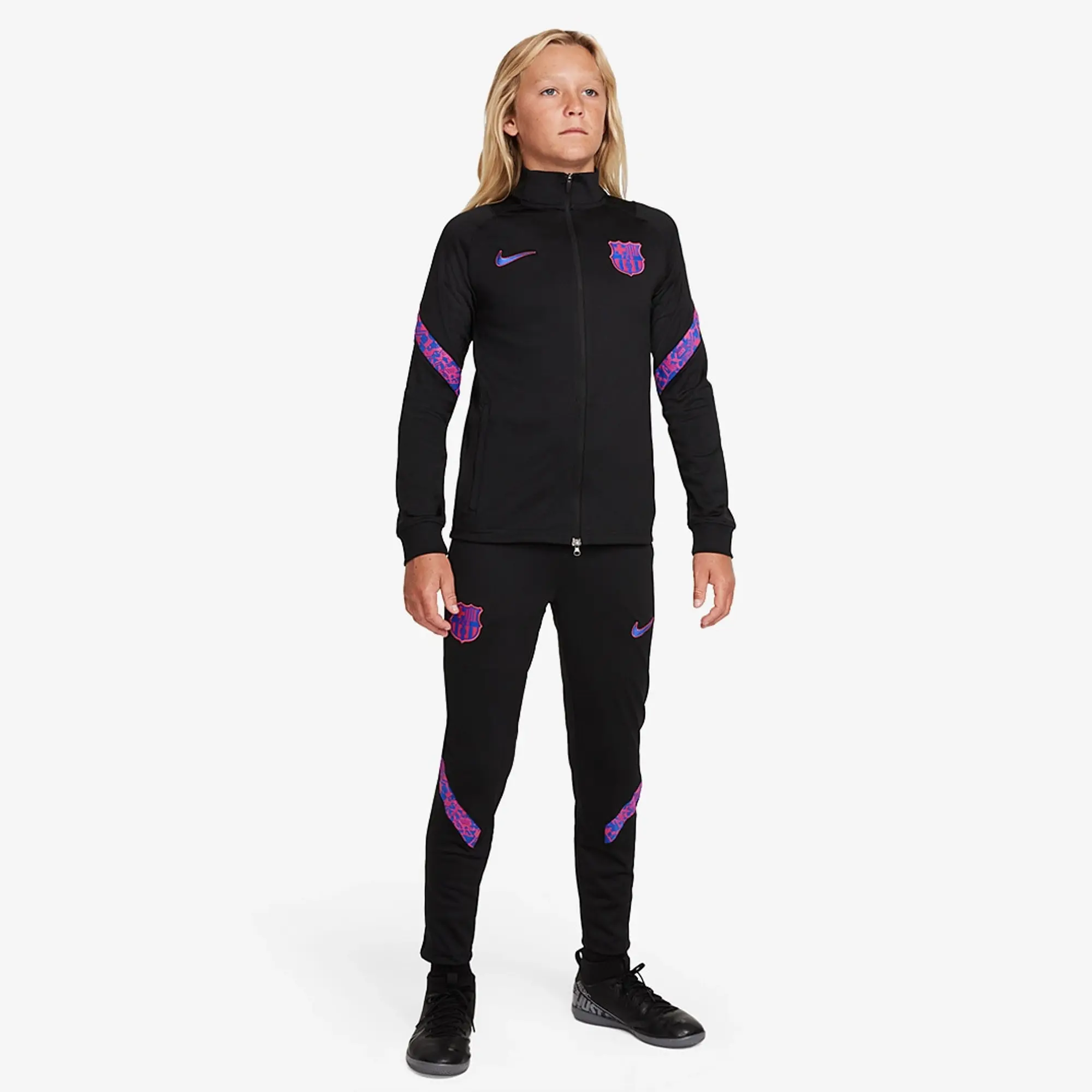 Nike FC Barcelona 21 22 Kids Dri FIT Strike Tracksuit