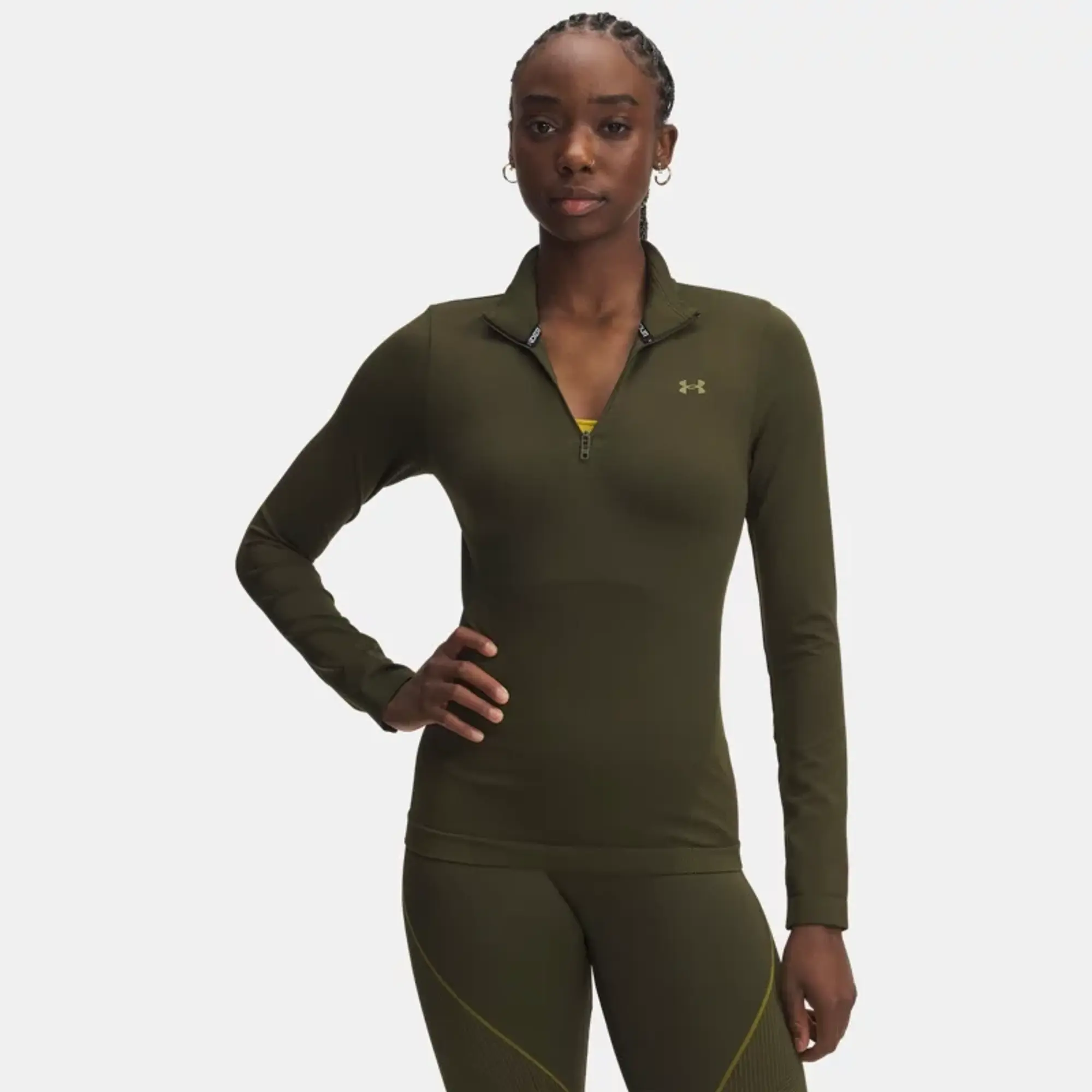 Under Armour  Vanish Seamless Women's ¼ Zip Expedition Green / Canteen Green / Canteen Green L