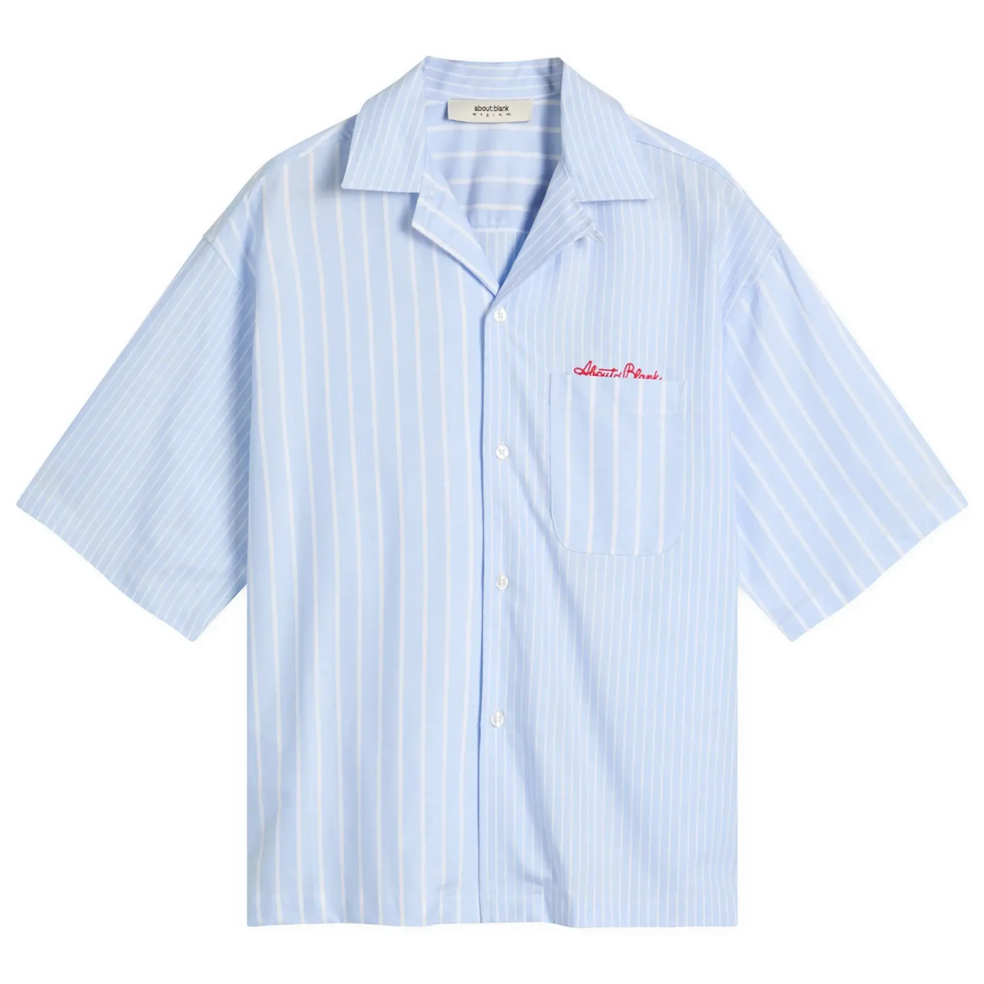 about:blank Men's Patchwork Vacation Shirt Blue/White