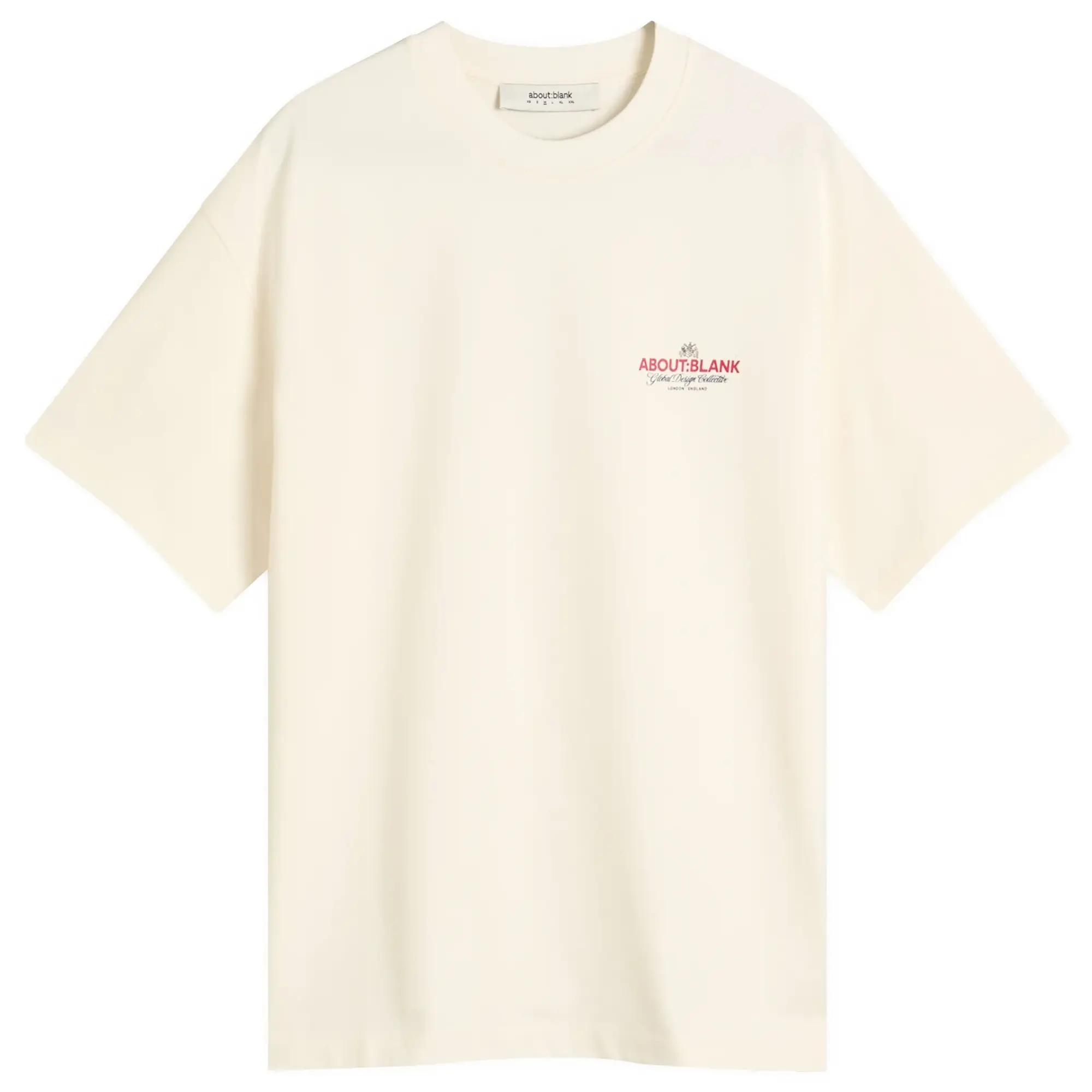 about:blank Men's Blazon T-Shirt Oat/Red/Black