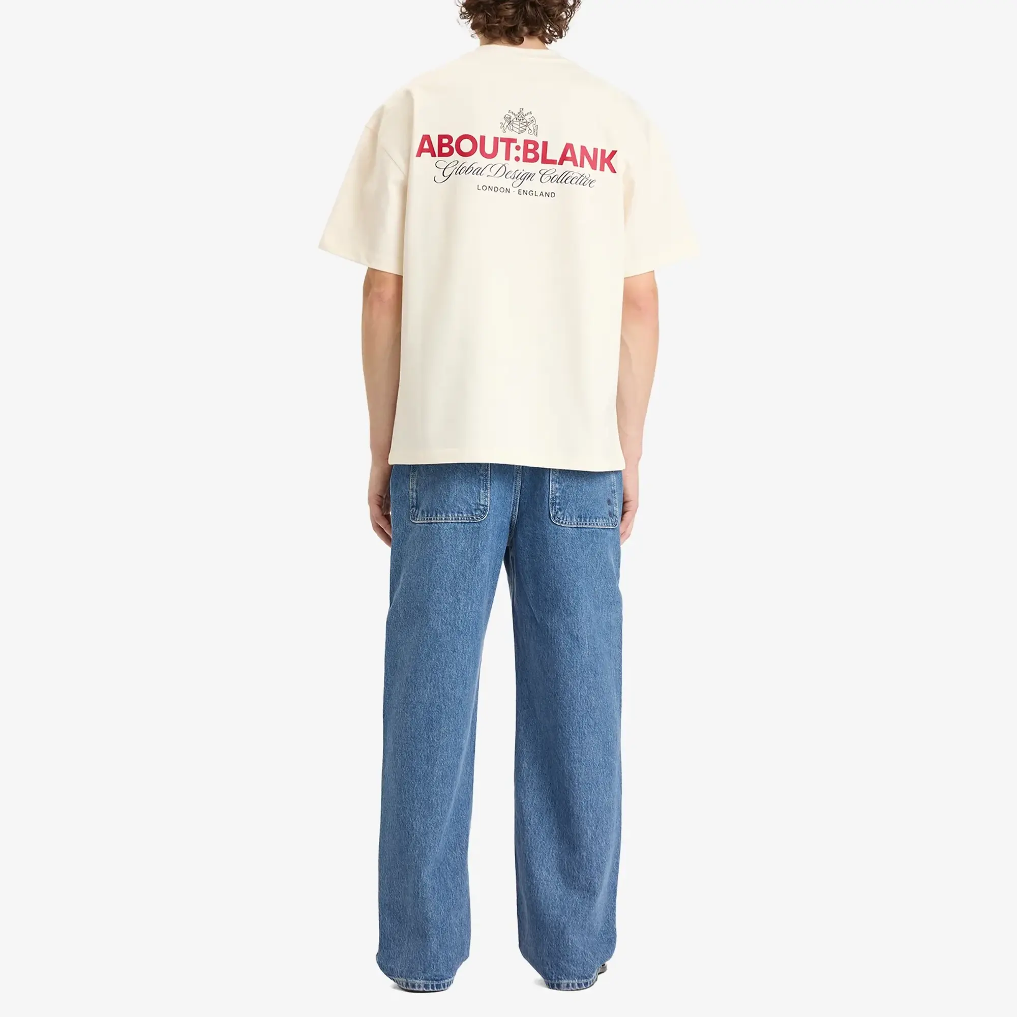 about:blank Men's Blazon T-Shirt Oat/Red/Black