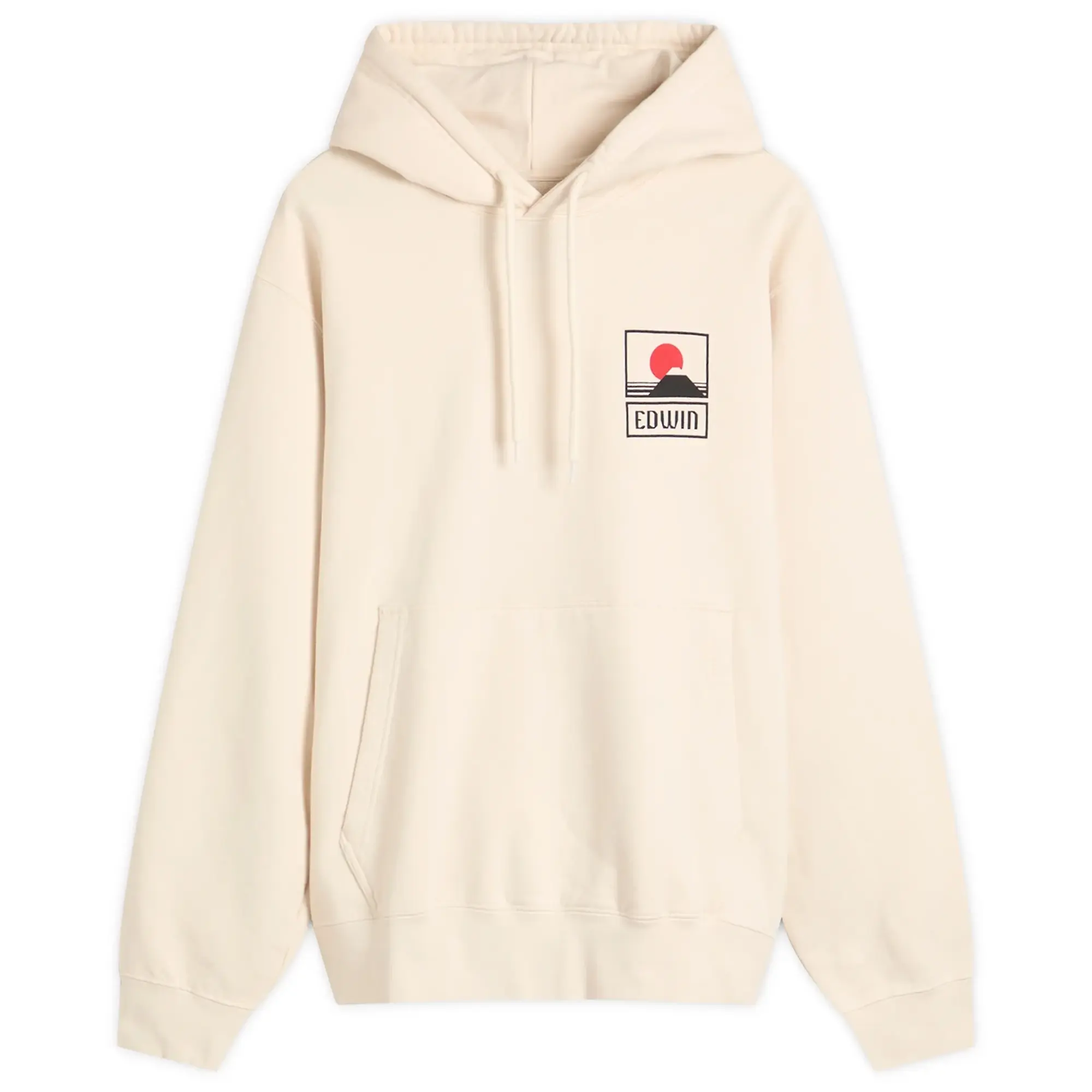 Edwin Men's Sunset On Mt Fuji Hoodie Whisper White