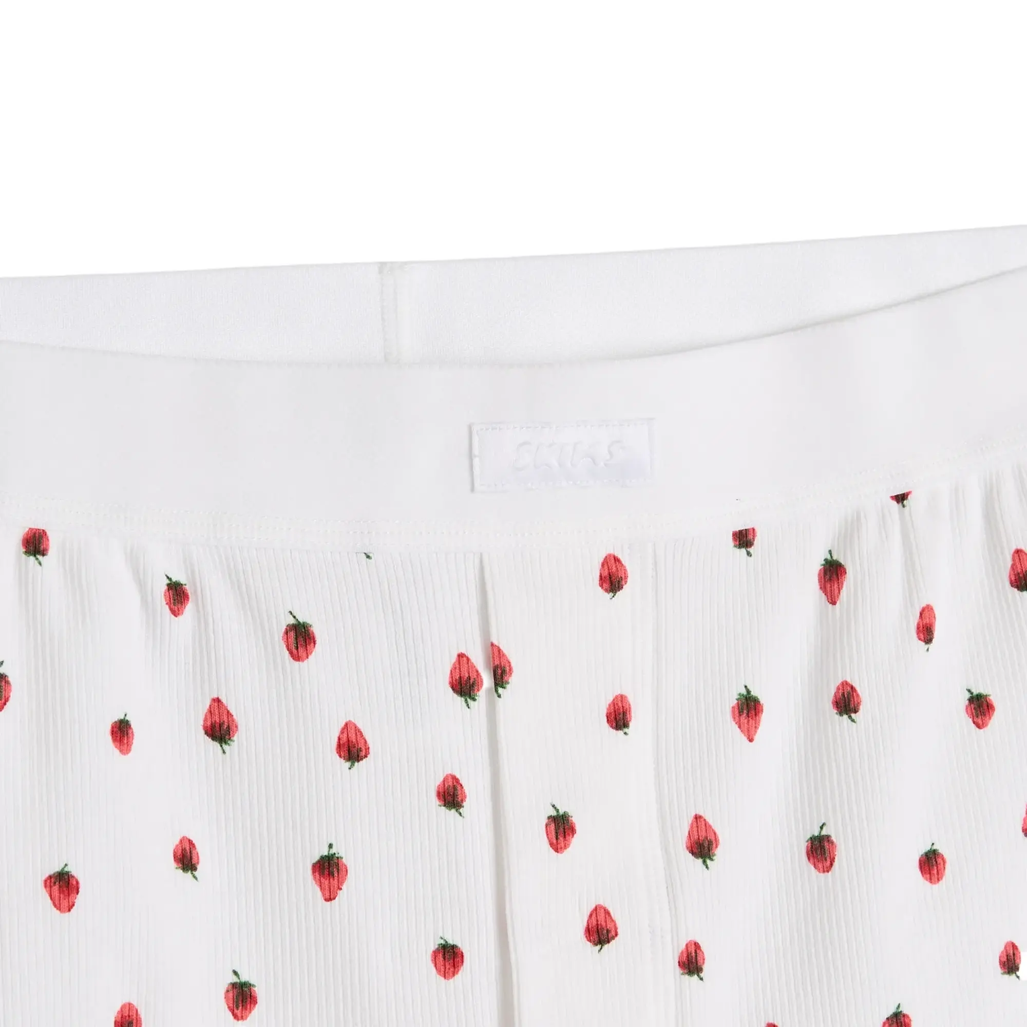 SKIMS Women's Cotton Rib Loose Boxer Snow Strawberry Print
