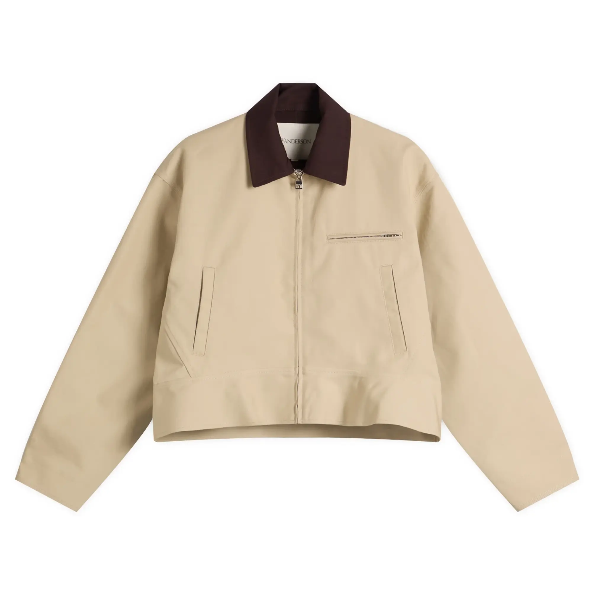 JW Anderson Women's Curved Hem Workwear Jacket Nougat/Chocolate