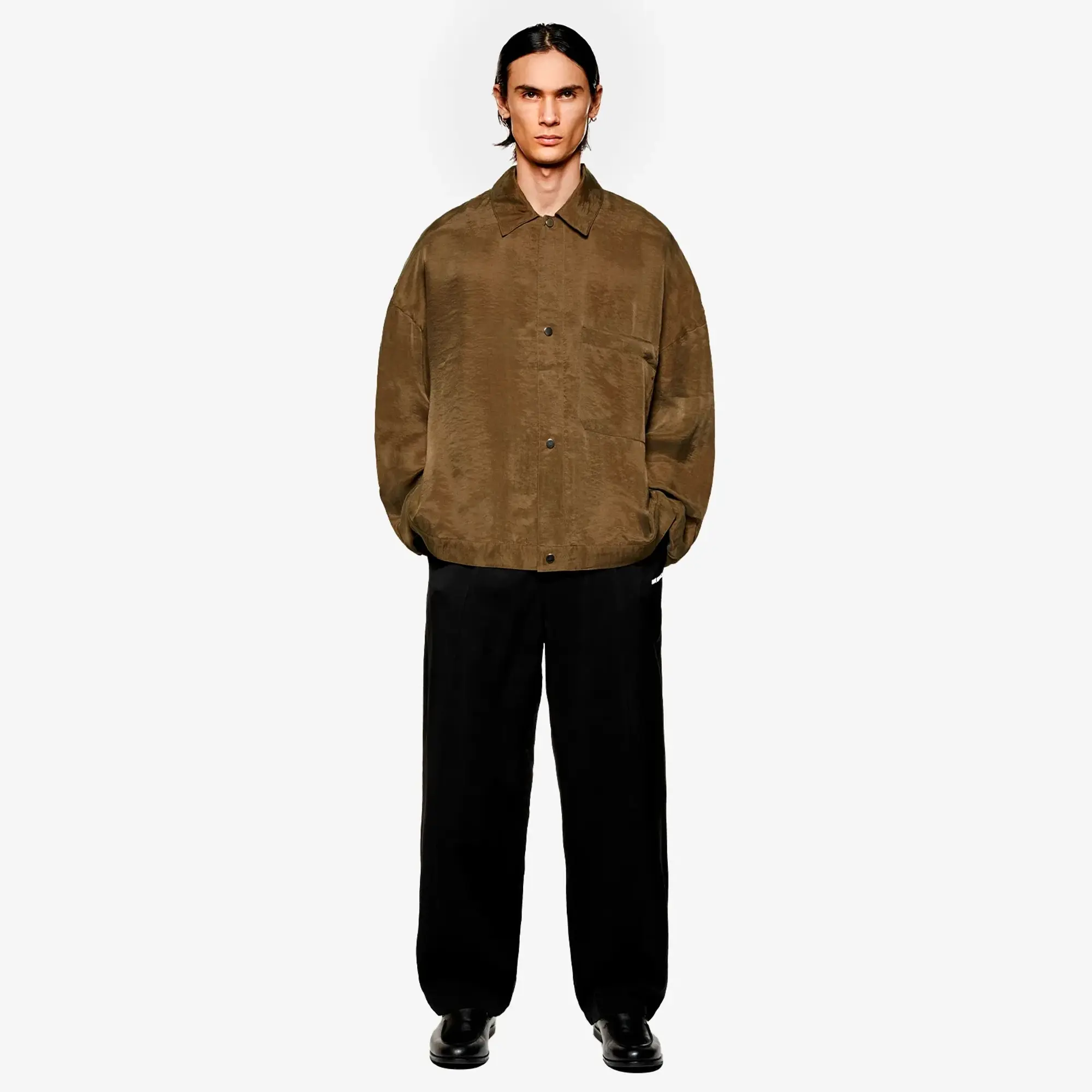 MKI Men's Sandwash Cupro Trucker Jacket Brown
