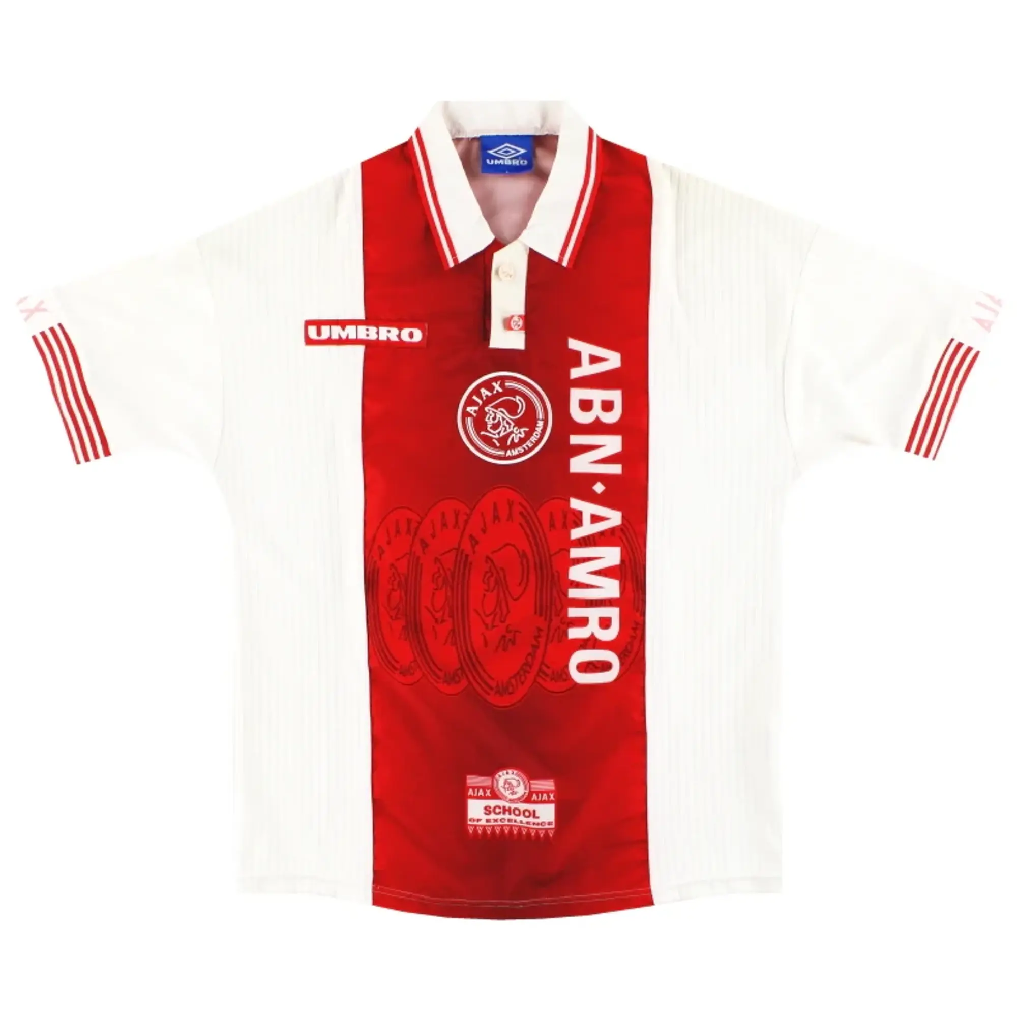 1997-98 Ajax Umbro Home Shirt L - Ajax / Excellent / Large
