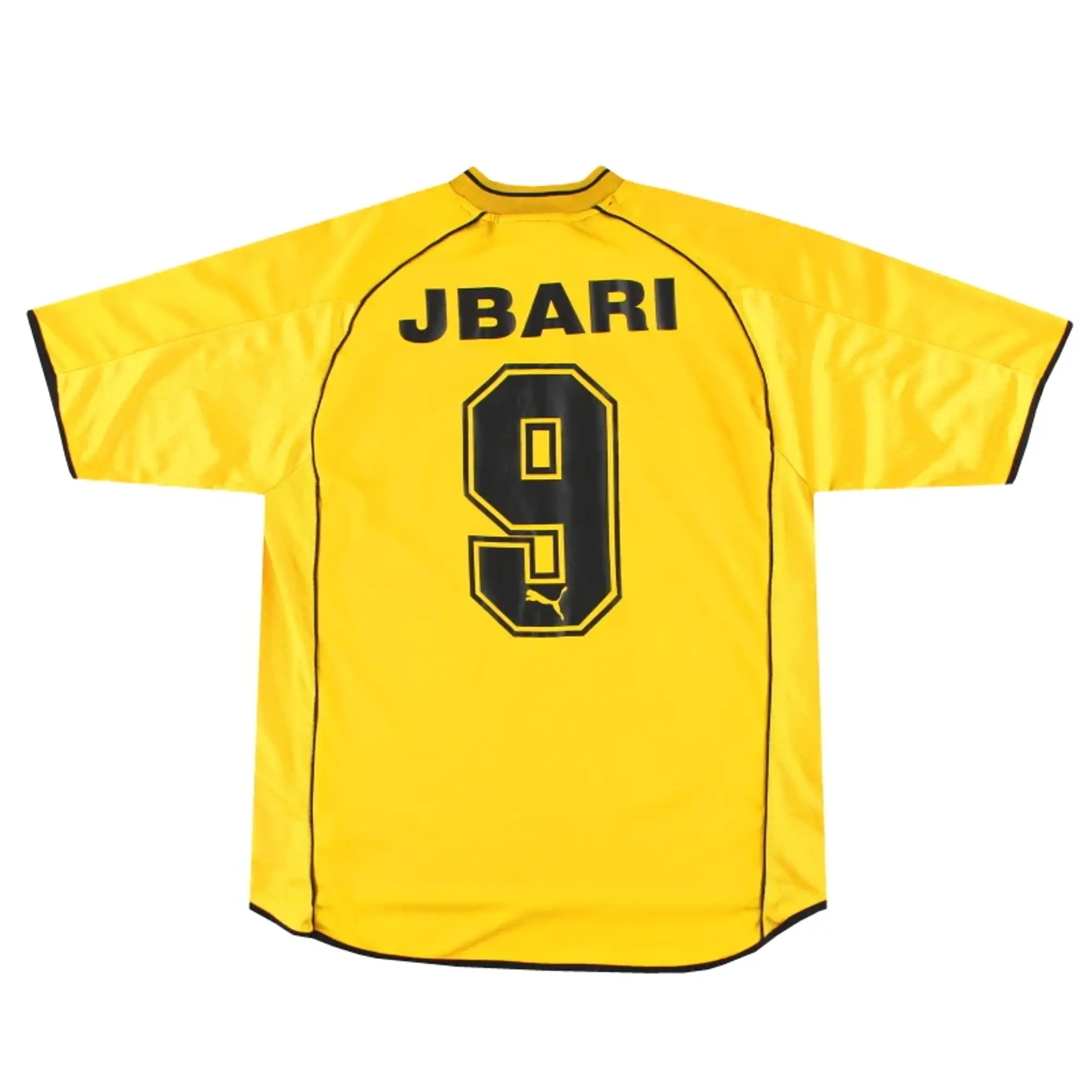 2001-02 Aris Thessaloniki Puma Home Shirt Jbari #9 XL - Greek Clubs / Excellent / XL