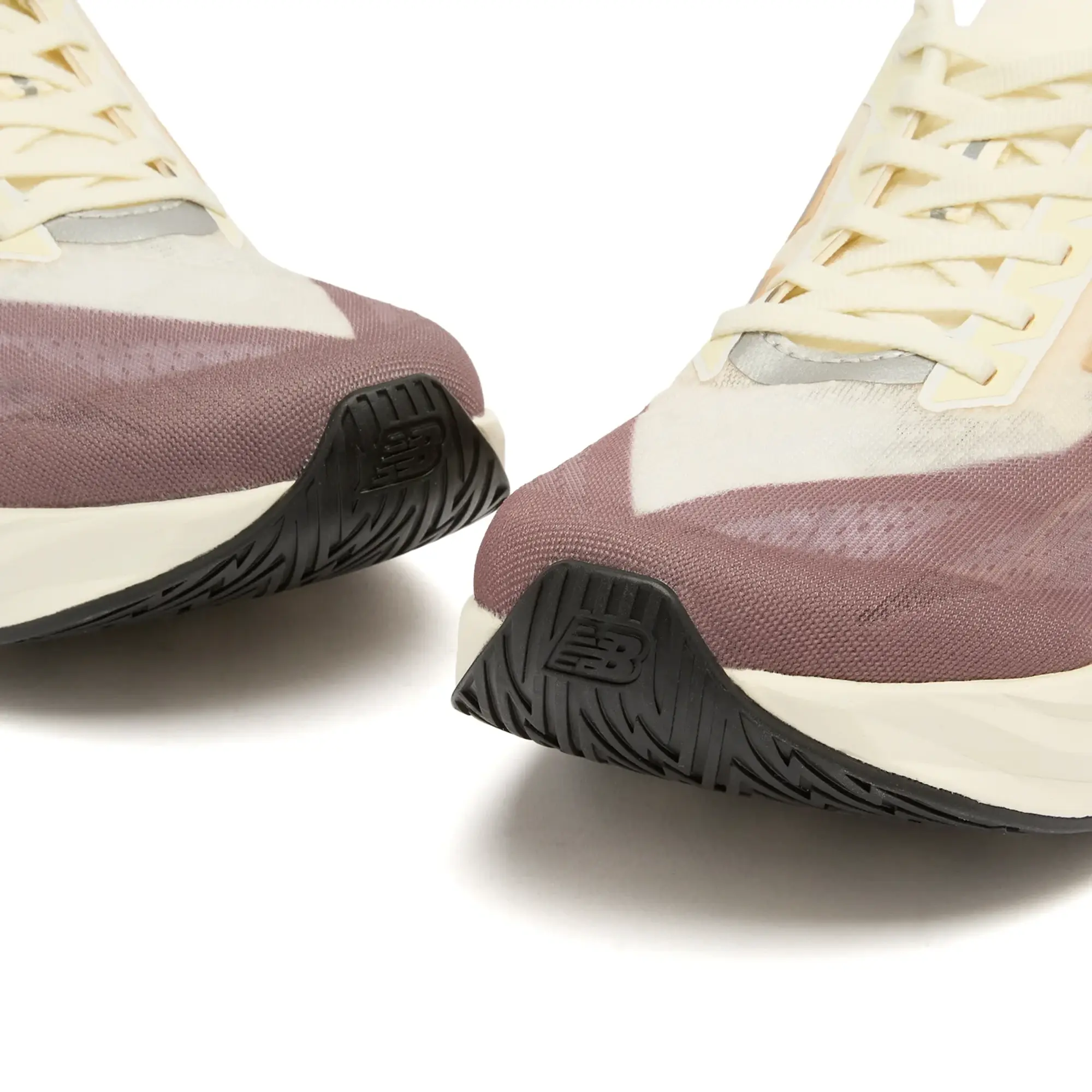 New Balance Men's FuelCell Rebel v5 in Beige/Brown/White Synthetic