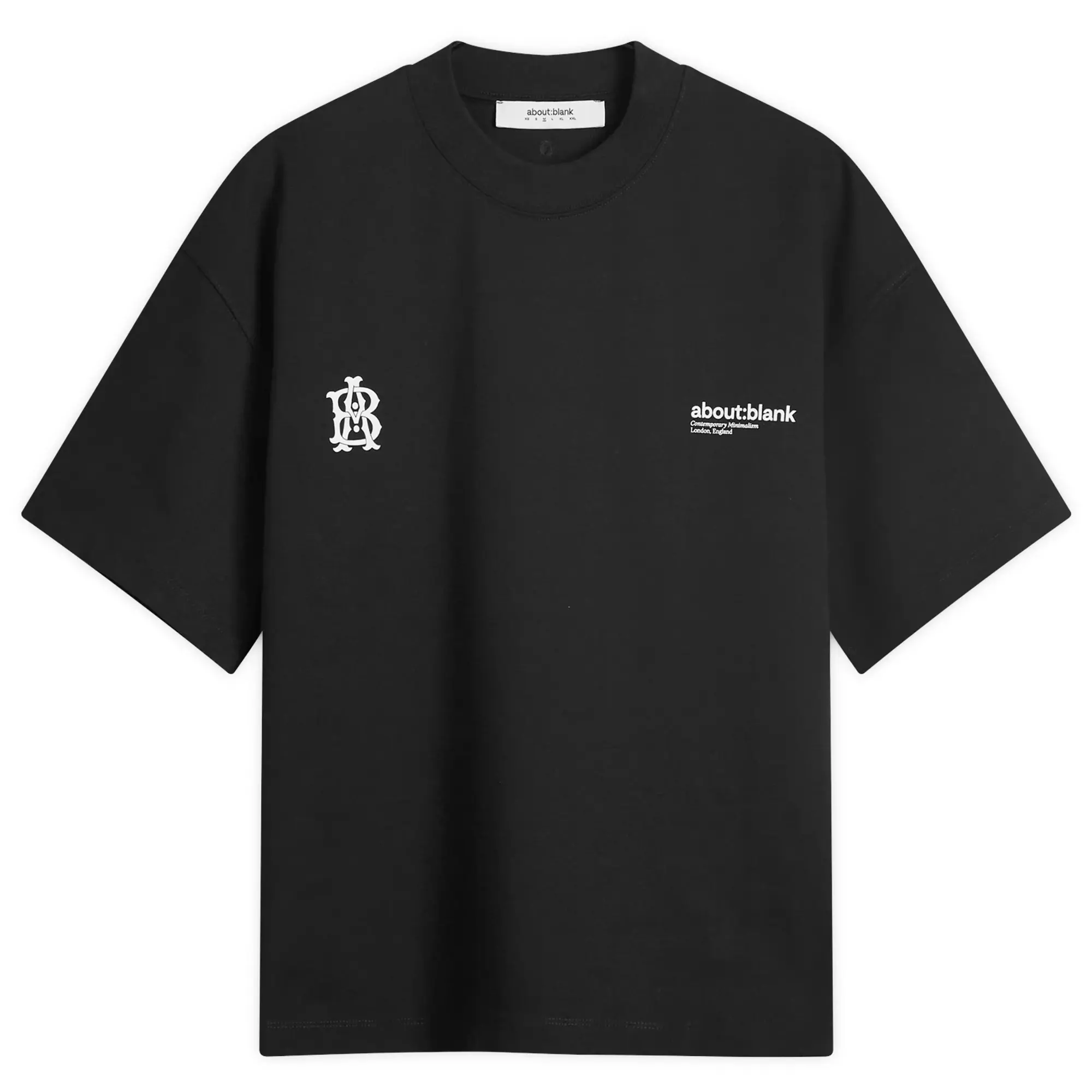 about:blank Men's Dual Logo T-Shirt Black/Ecru