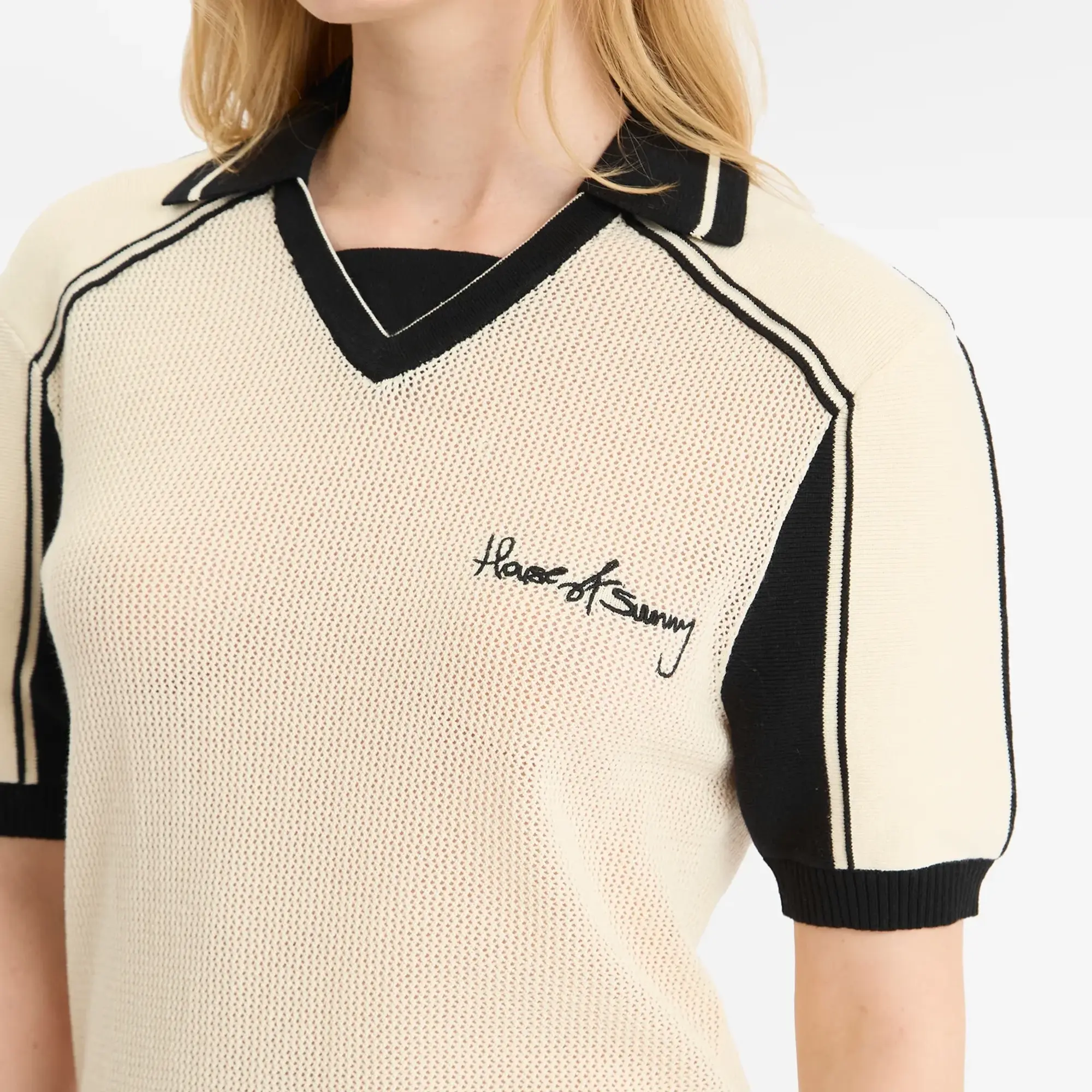 House Of Sunny Women's Keepers Knit Polo Oat