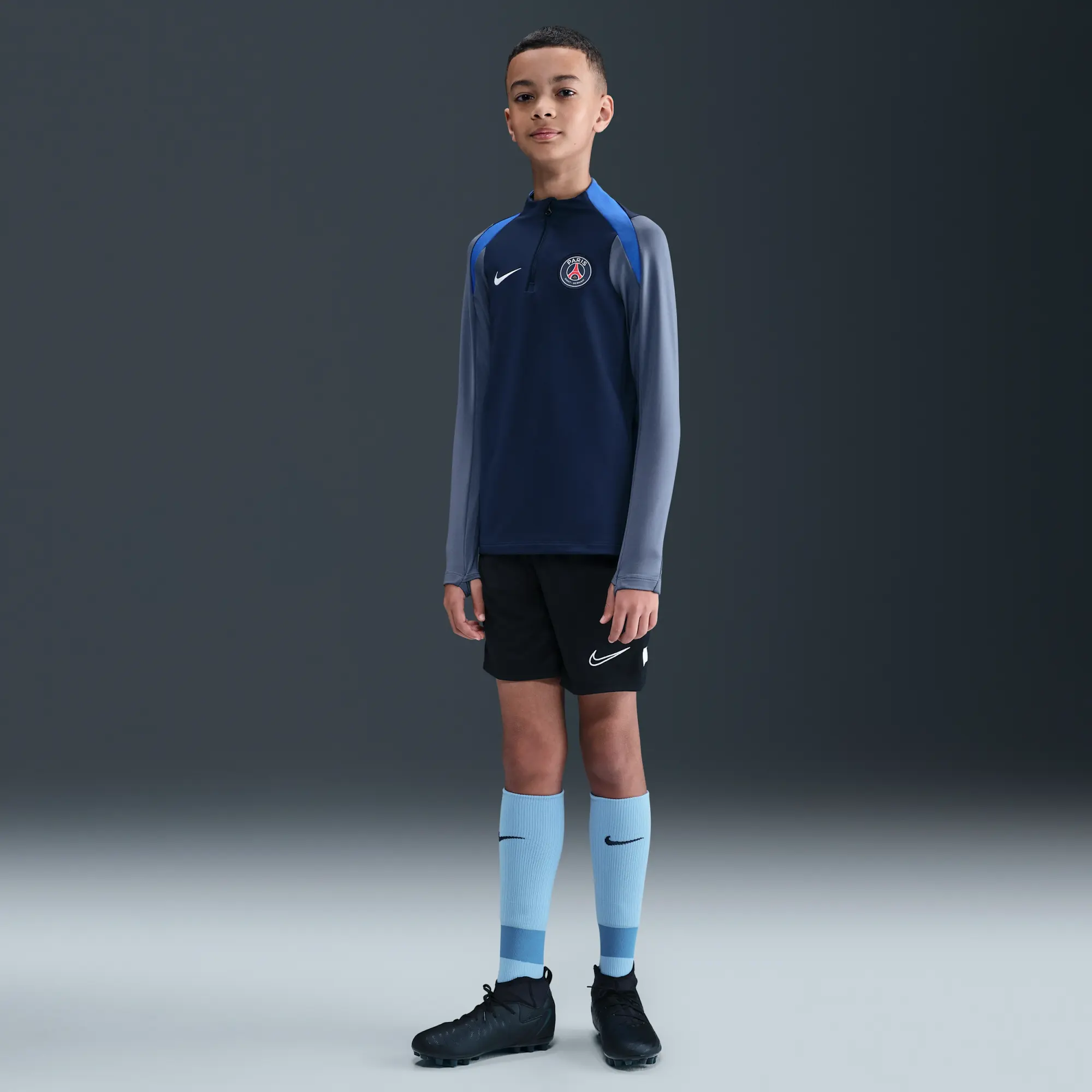 Paris Saint-Germain Strike Older Kids' Nike Dri-FIT Football Drill Top - Blue - Polyester/Elastane