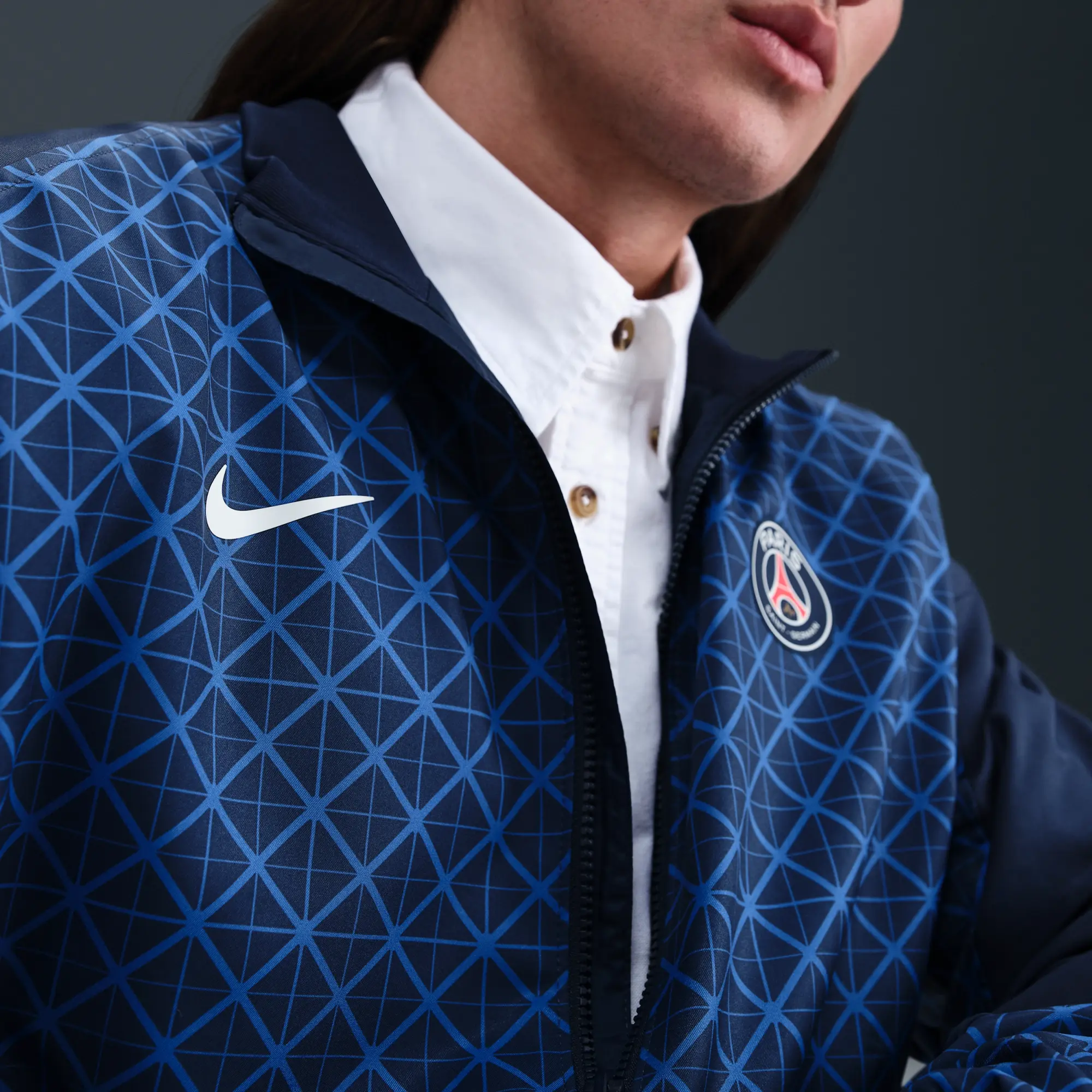 Paris Saint-Germain Strike Home Men's Nike Dri-FIT Football Anthem Jacket - Blue - Polyester