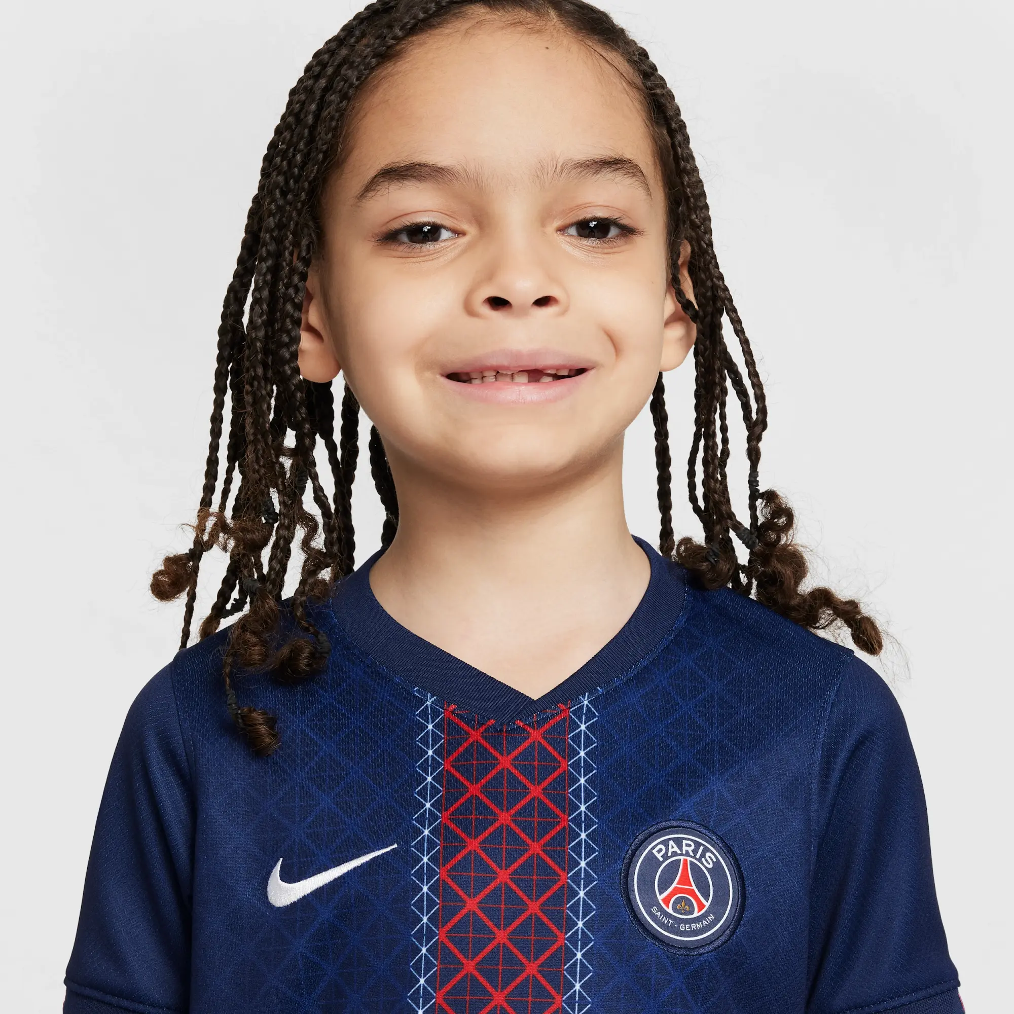 Paris Saint-Germain 2025/26 Stadium Home Younger Kids' Nike Football Replica 3-Piece Kit - Blue - Polyester