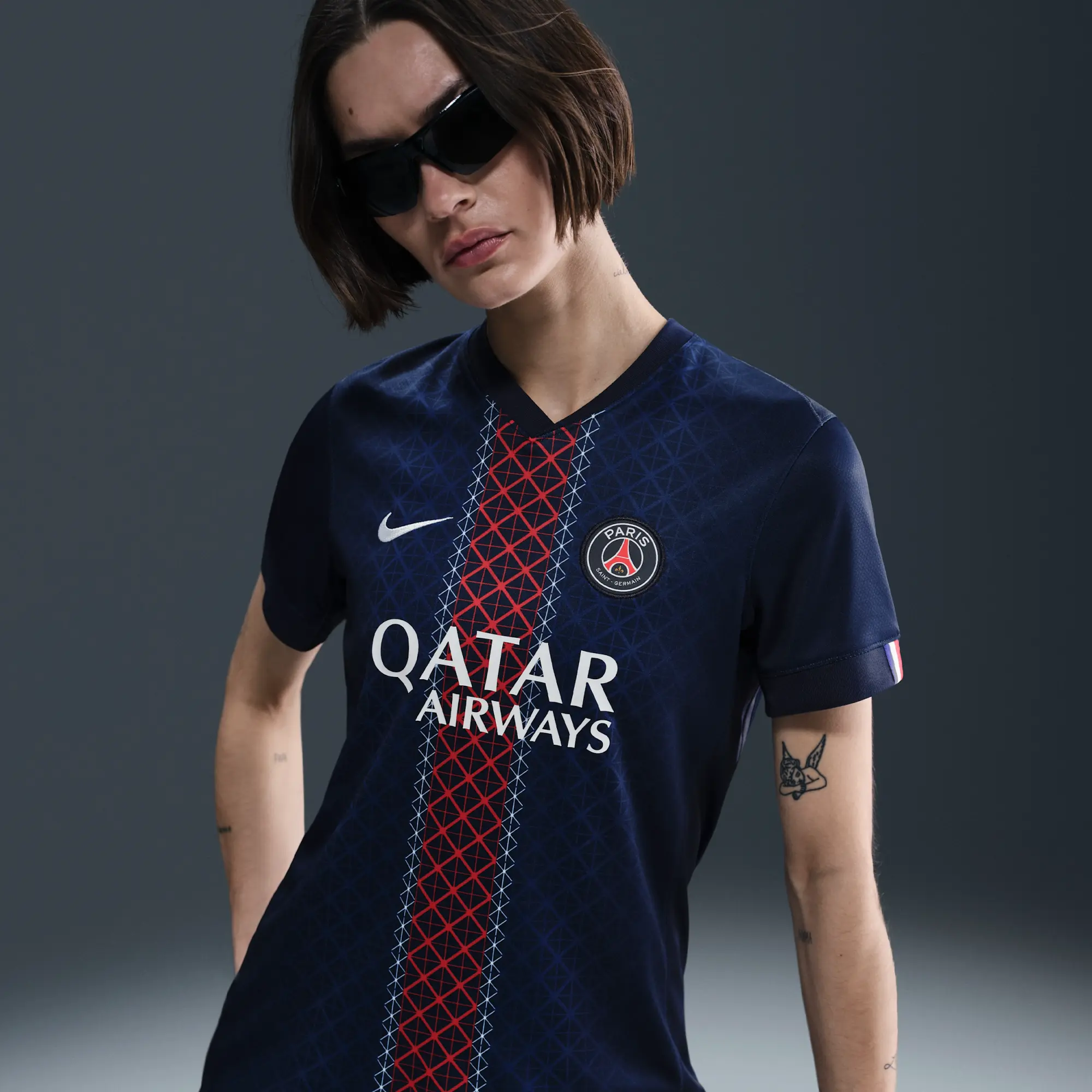 Paris Saint-Germain 2025/26 Stadium Home Women's Nike Dri-FIT Football Replica Shirt - Blue - Polyester
