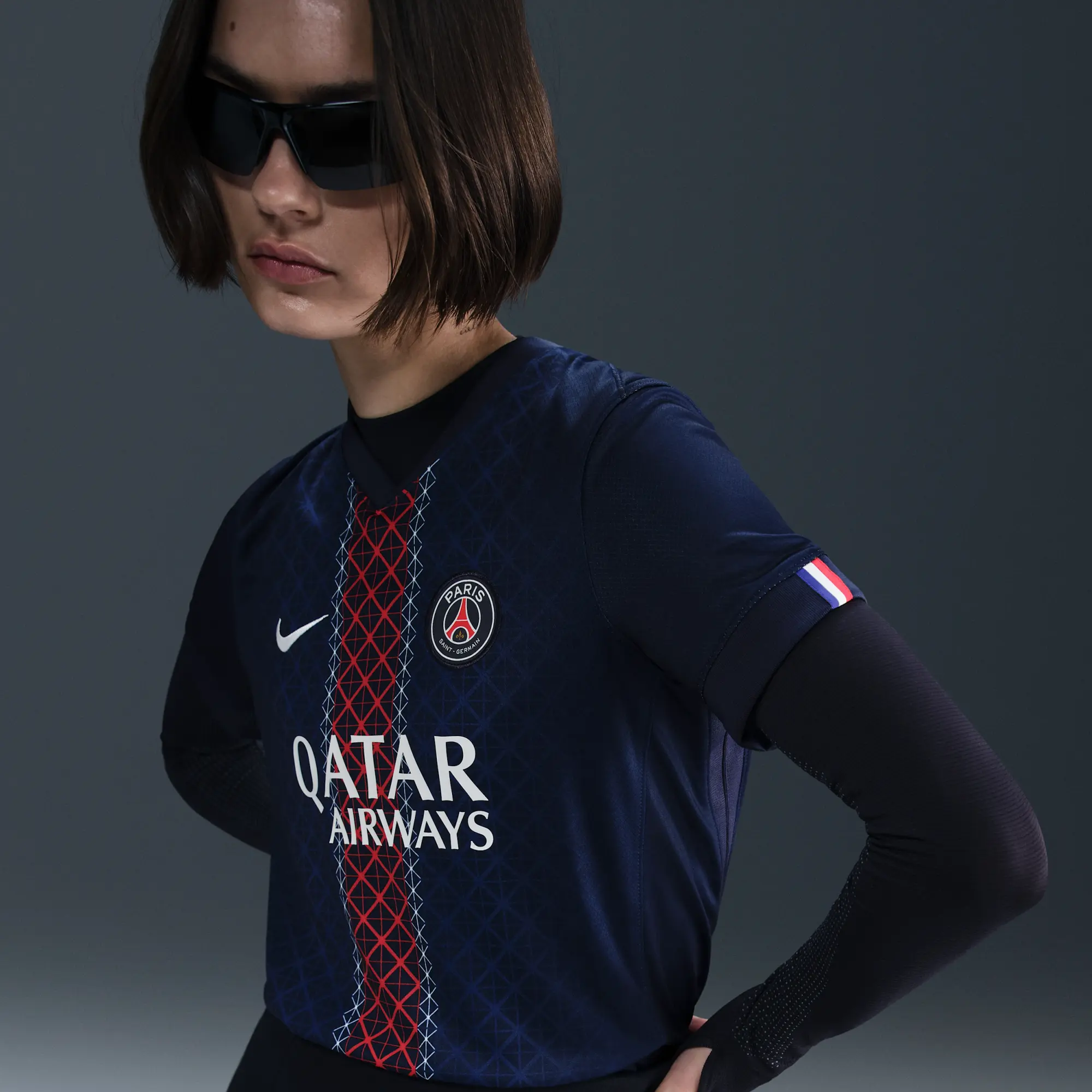 Paris Saint-Germain 2025/26 Stadium Home Women's Nike Dri-FIT Football Replica Shirt - Blue - Polyester