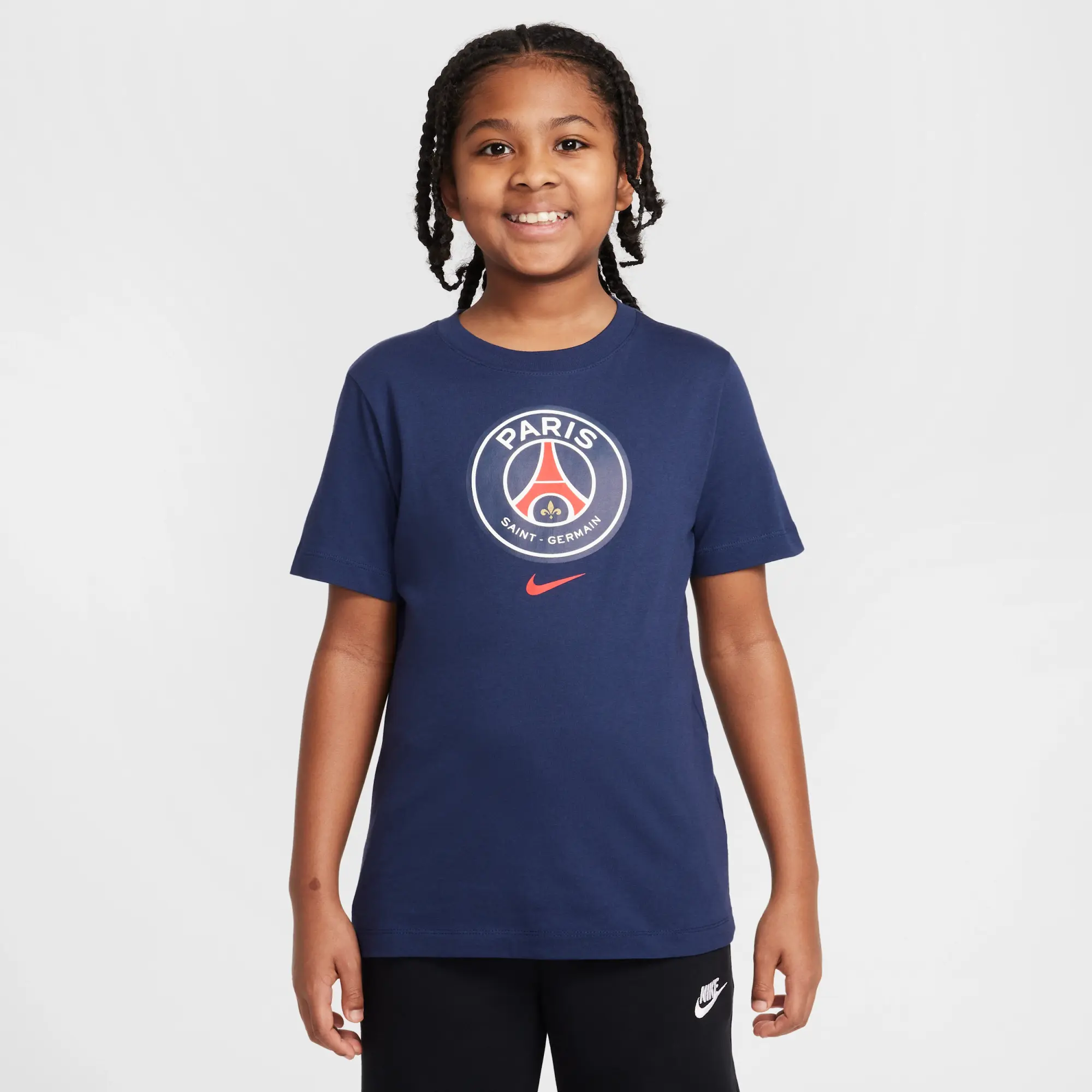 Paris Saint-Germain Older Kids' Nike Football T-shirt - Blue - Cotton