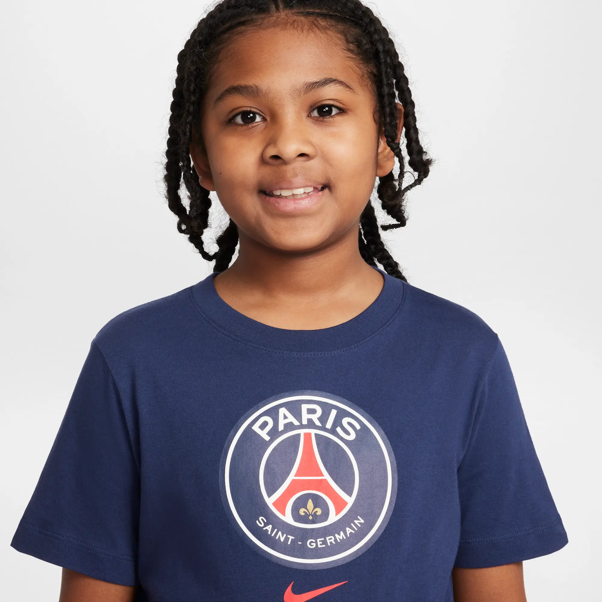 Paris Saint-Germain Older Kids' Nike Football T-shirt - Blue - Cotton
