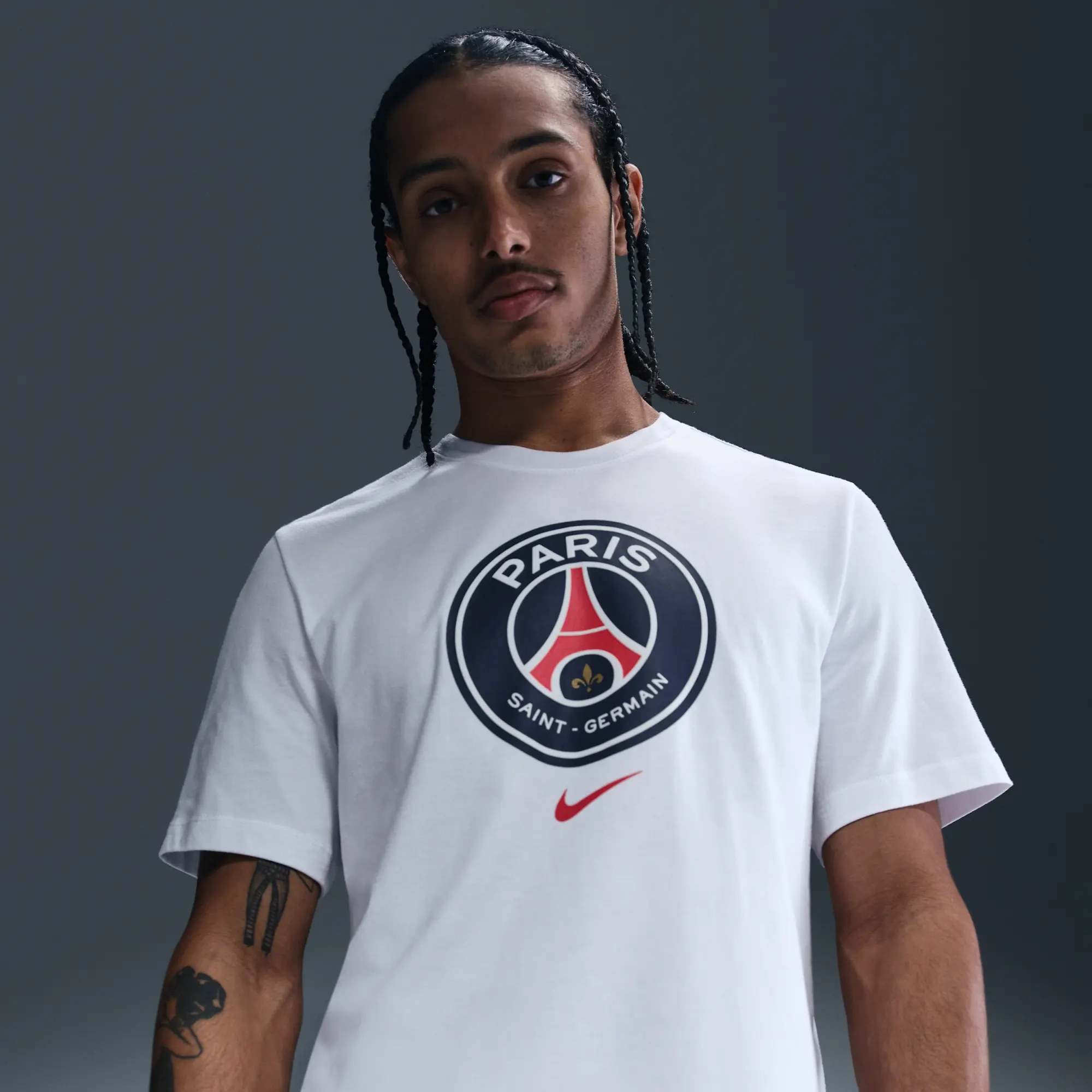 Paris Saint-Germain Men's Nike Football T-Shirt - White - Cotton