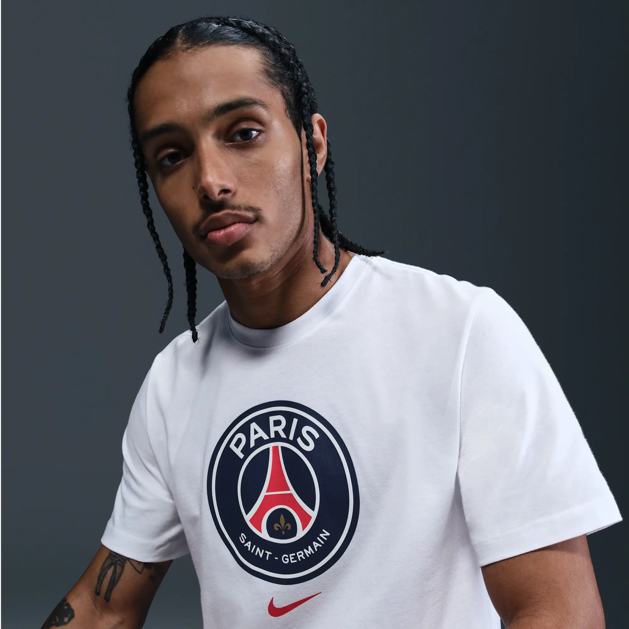 Paris Saint-Germain Men's Nike Football T-Shirt - White - Cotton