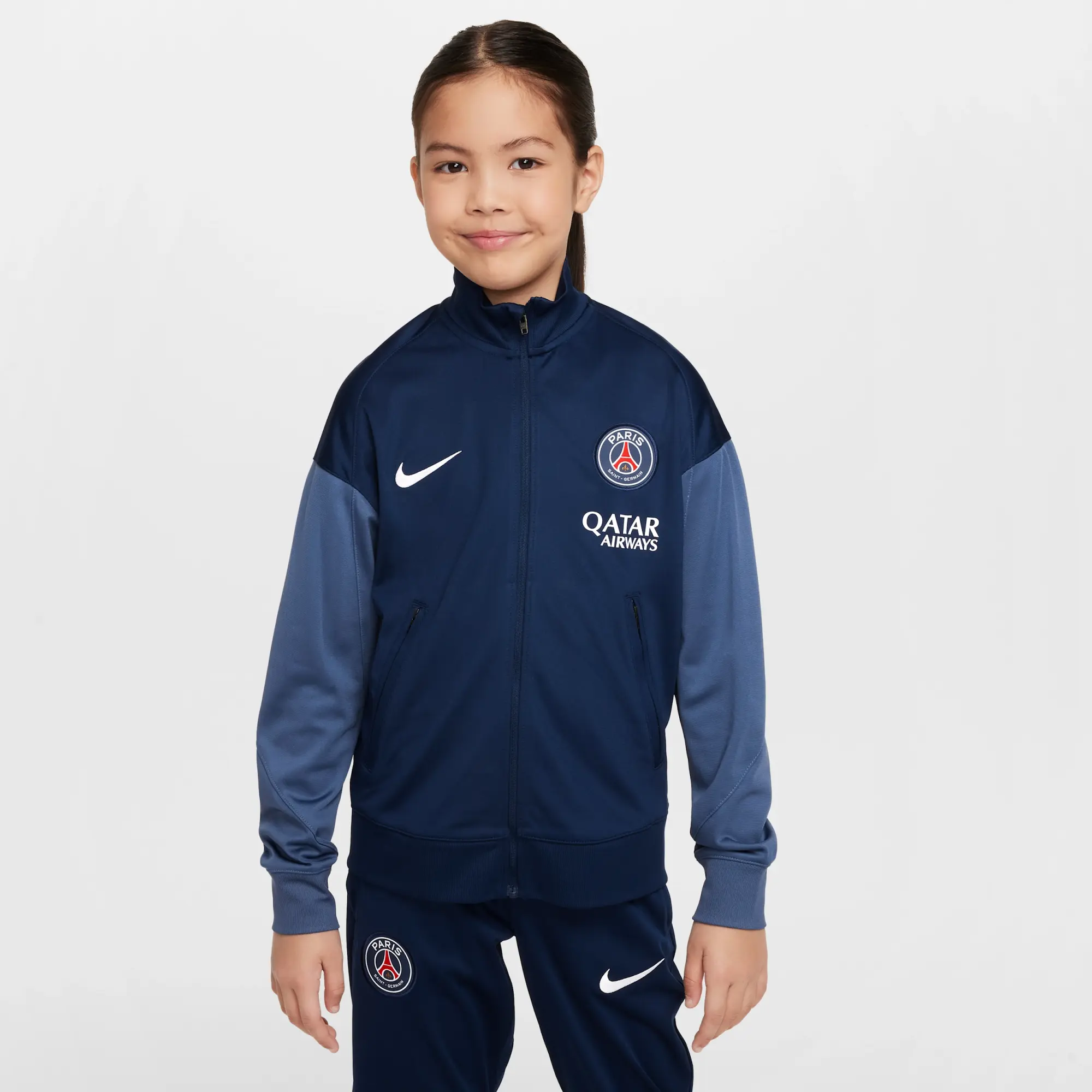 Pairis Saint-Germain Strike Big Kids' Nike Dri-FIT Soccer Knit Tracksuit - Blue - Polyester