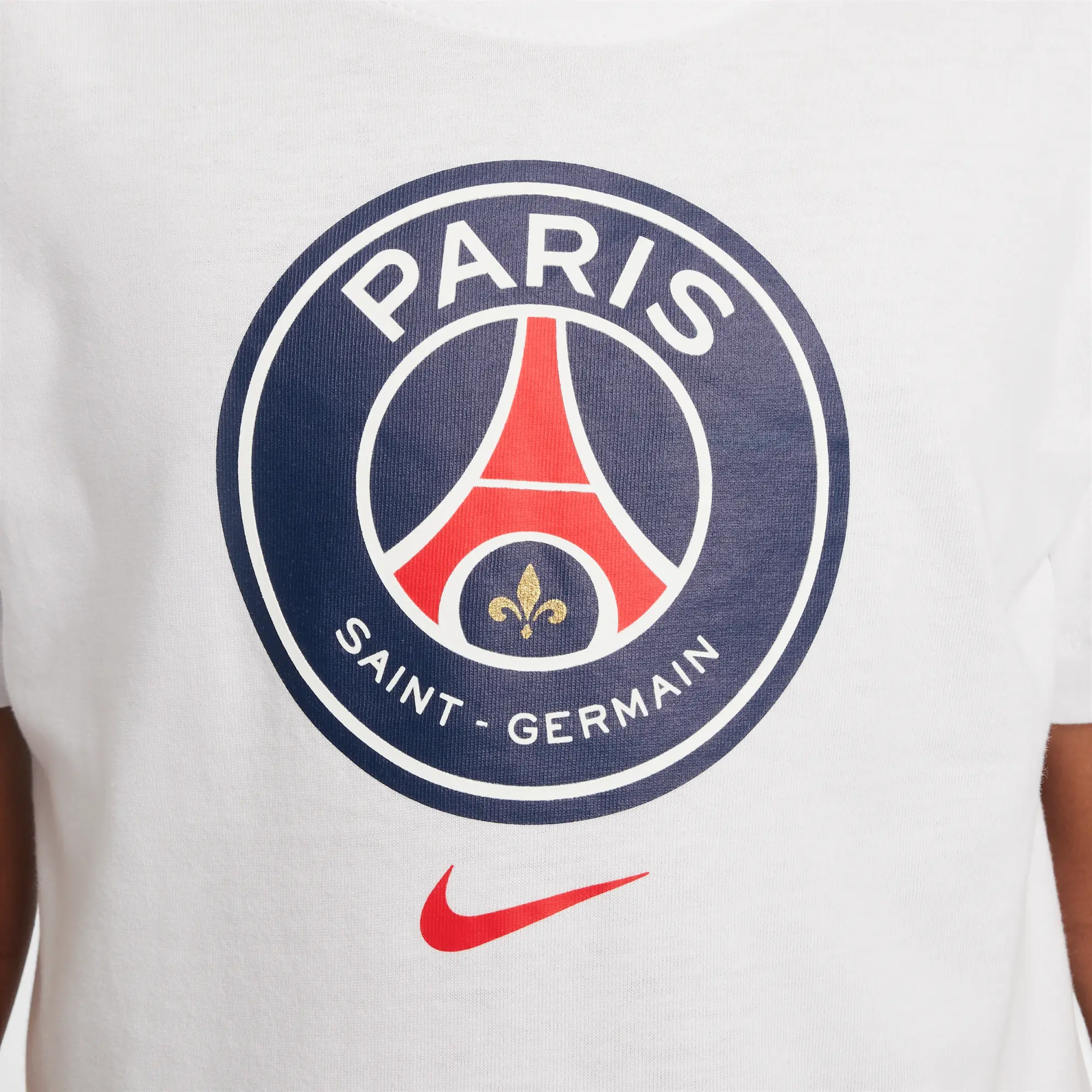 Paris Saint-Germain Older Kids' Nike Football T-shirt - White - Cotton