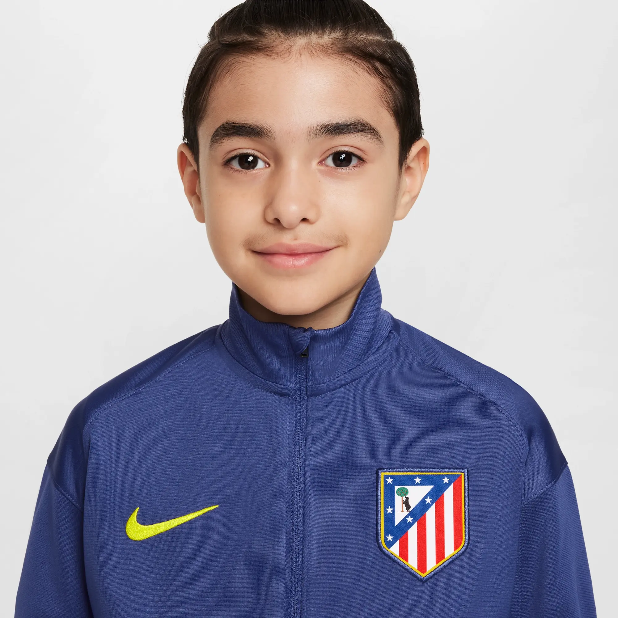 Atlético Madrid Strike Big Kids' Nike Dri-FIT Soccer Knit Tracksuit - Purple - Polyester