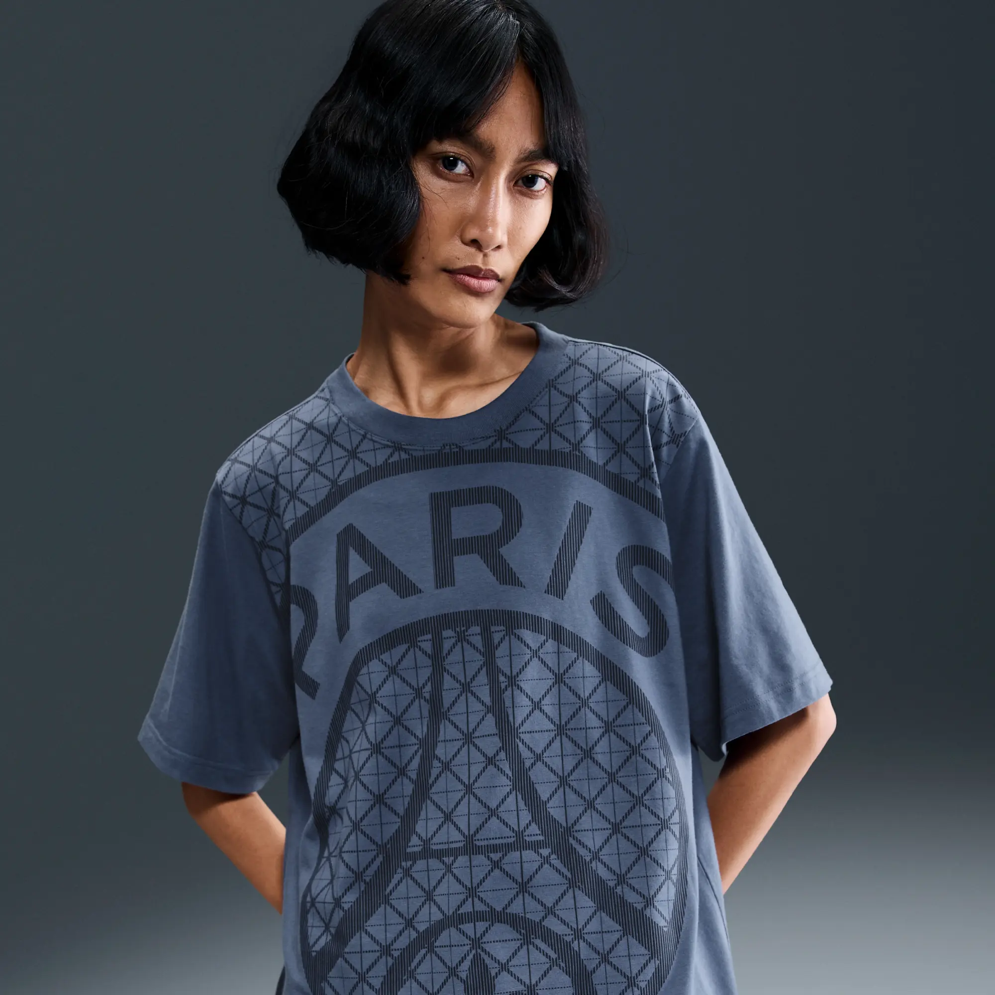 Paris Saint-Germain Women's Nike Football Seasonal Print T-Shirt - Blue - Cotton