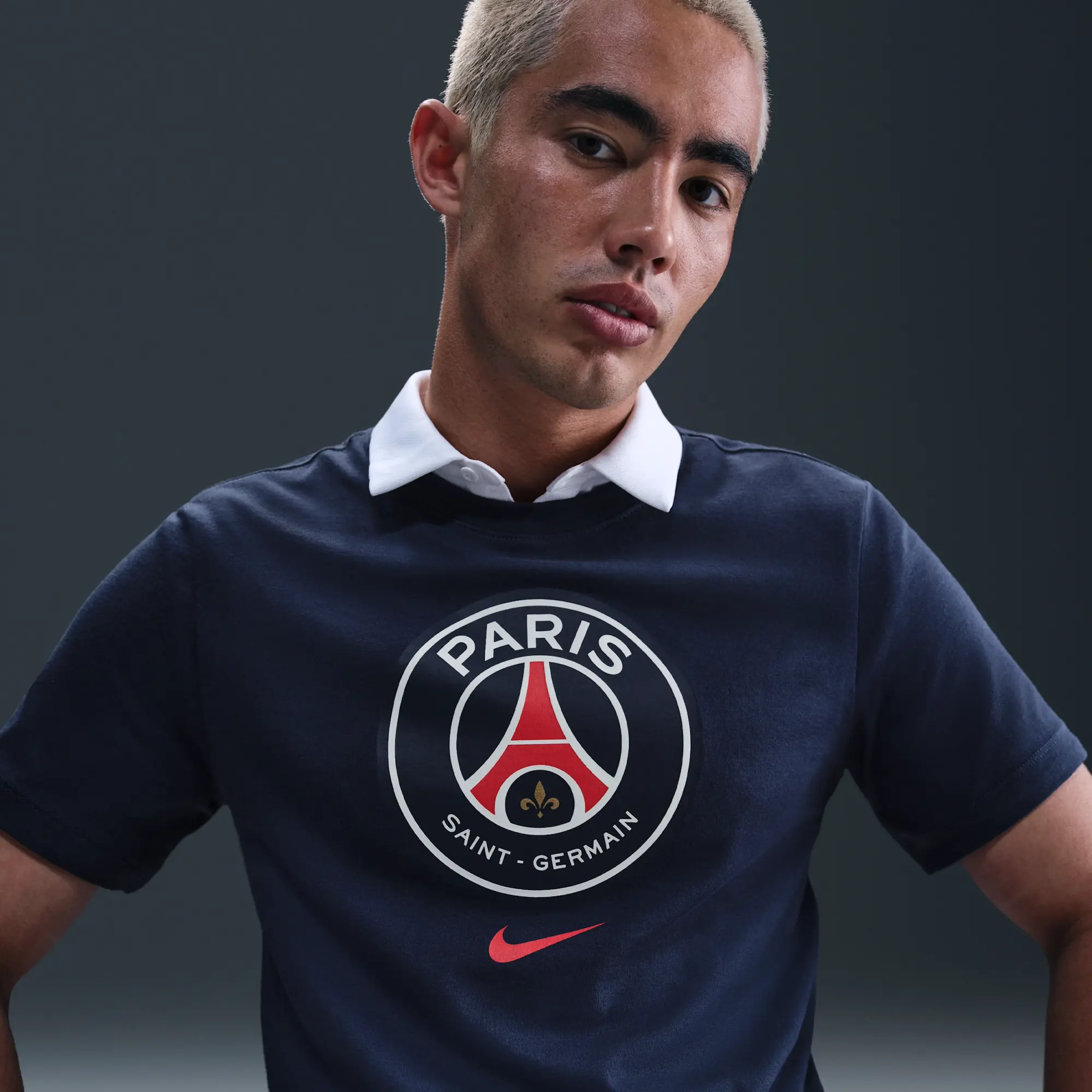 Paris Saint-Germain Men's Nike Football T-Shirt - Blue - Cotton